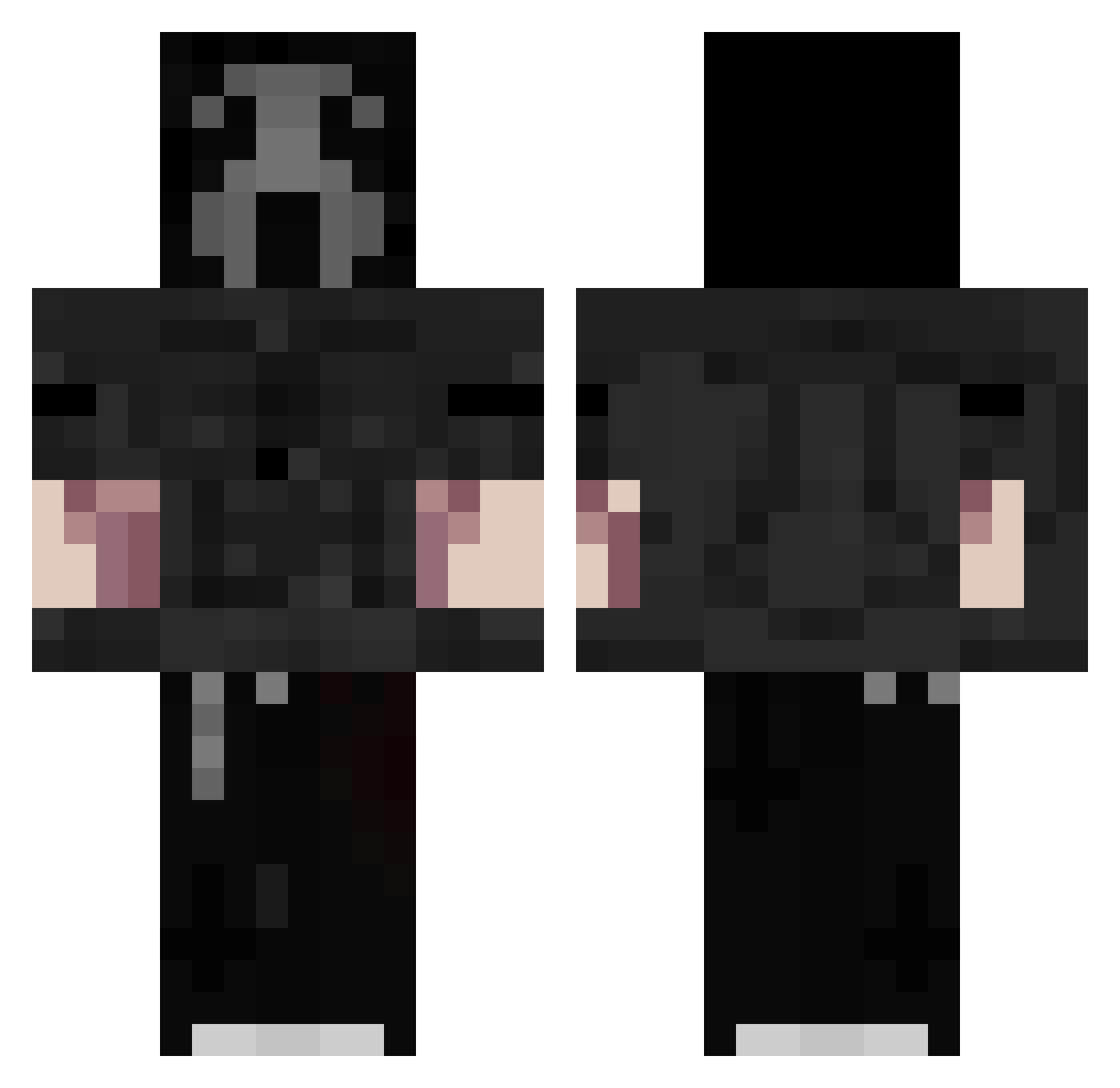 ItzDark07 Minecraft skin, front and back view