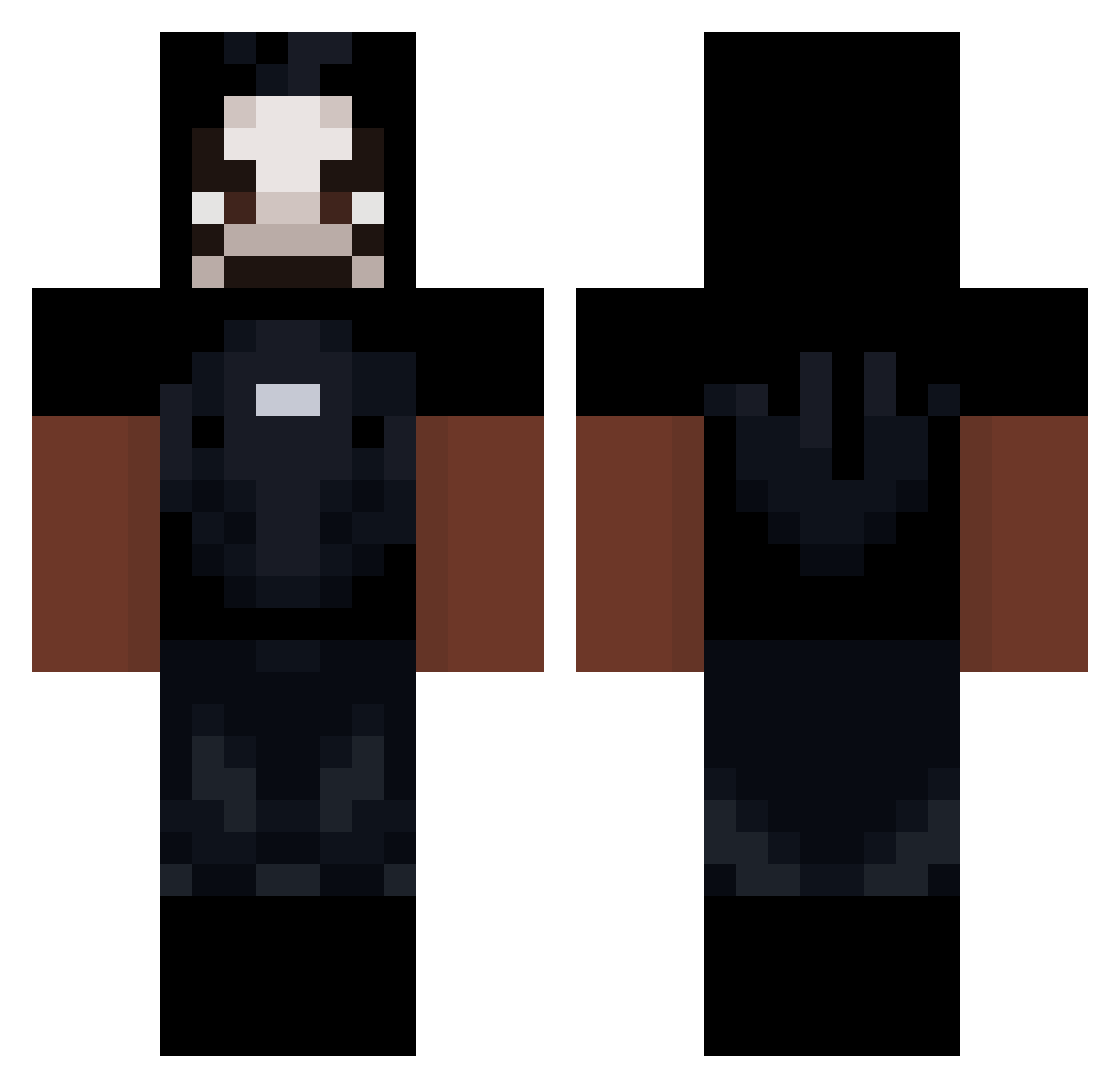 BajanCanadian100 Minecraft skin, front and back view