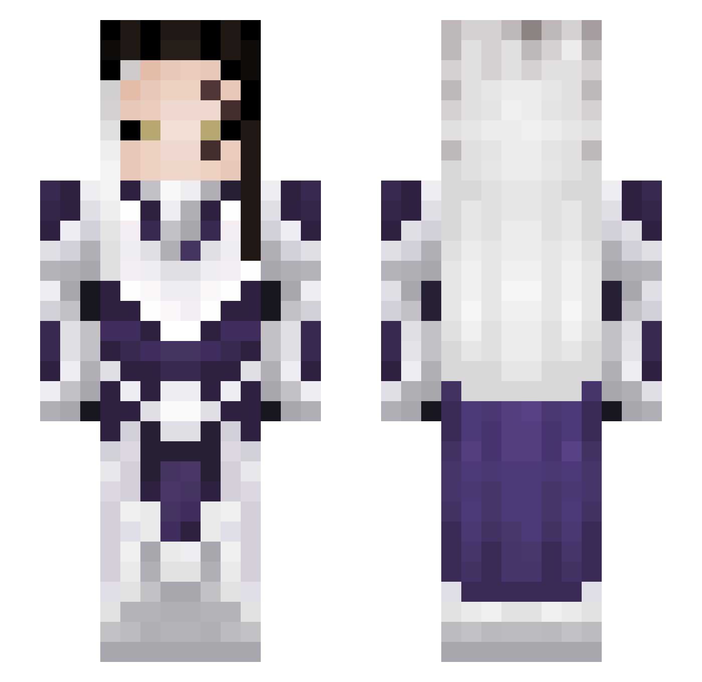 Timoxxx7 Minecraft skin, front and back view