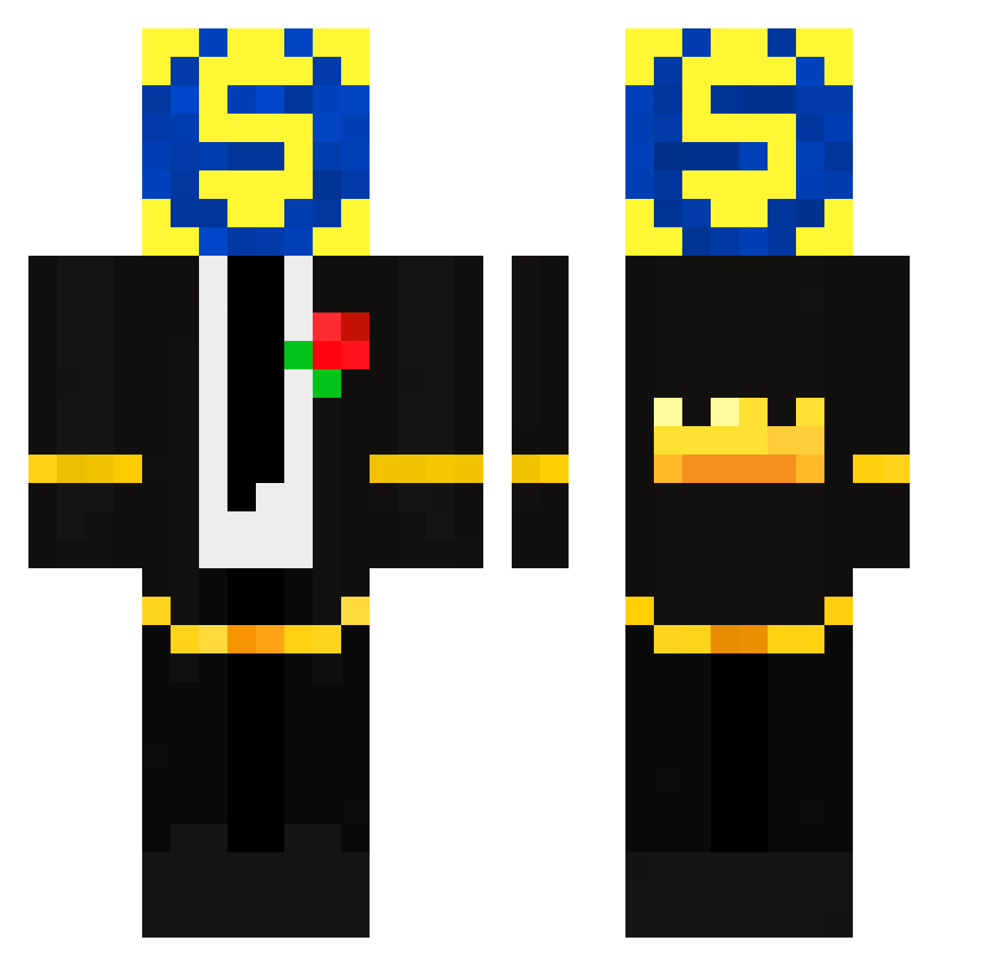 HaraldNyborg Minecraft skin, front and back view