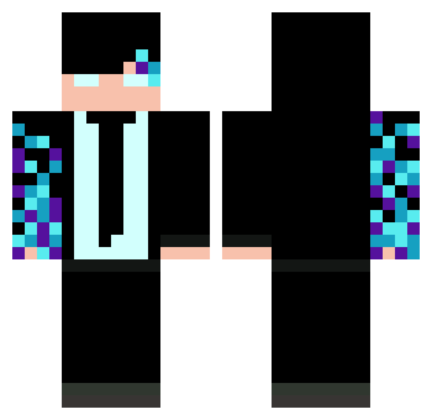 SayfHK Minecraft skin, front and back view