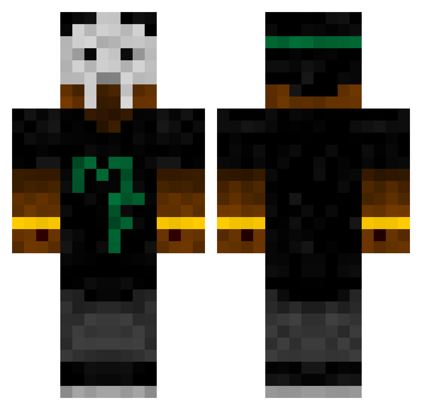 Ordain Minecraft skin, front and back view