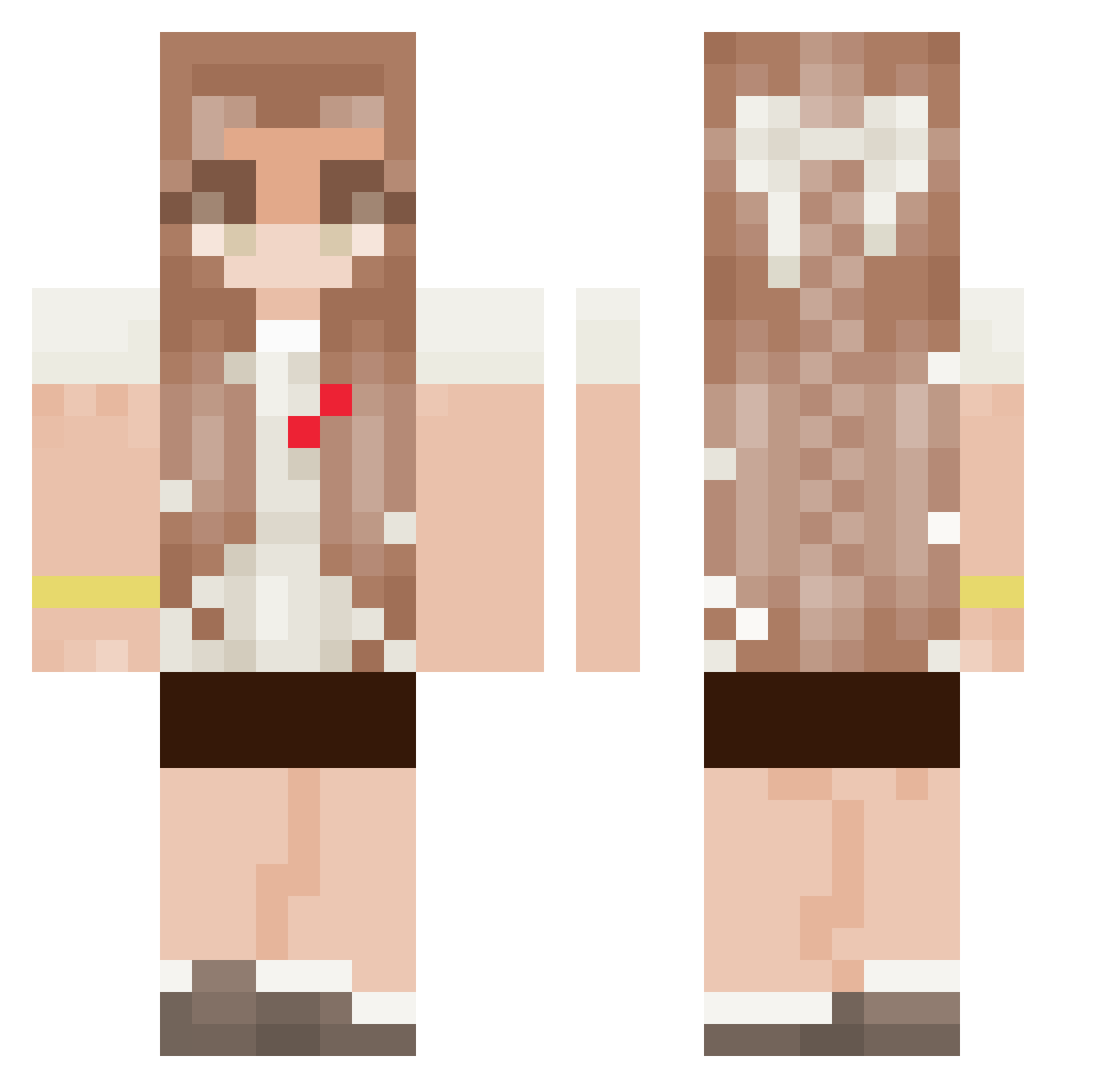 TheAmazingPig112 Minecraft skin, front and back view