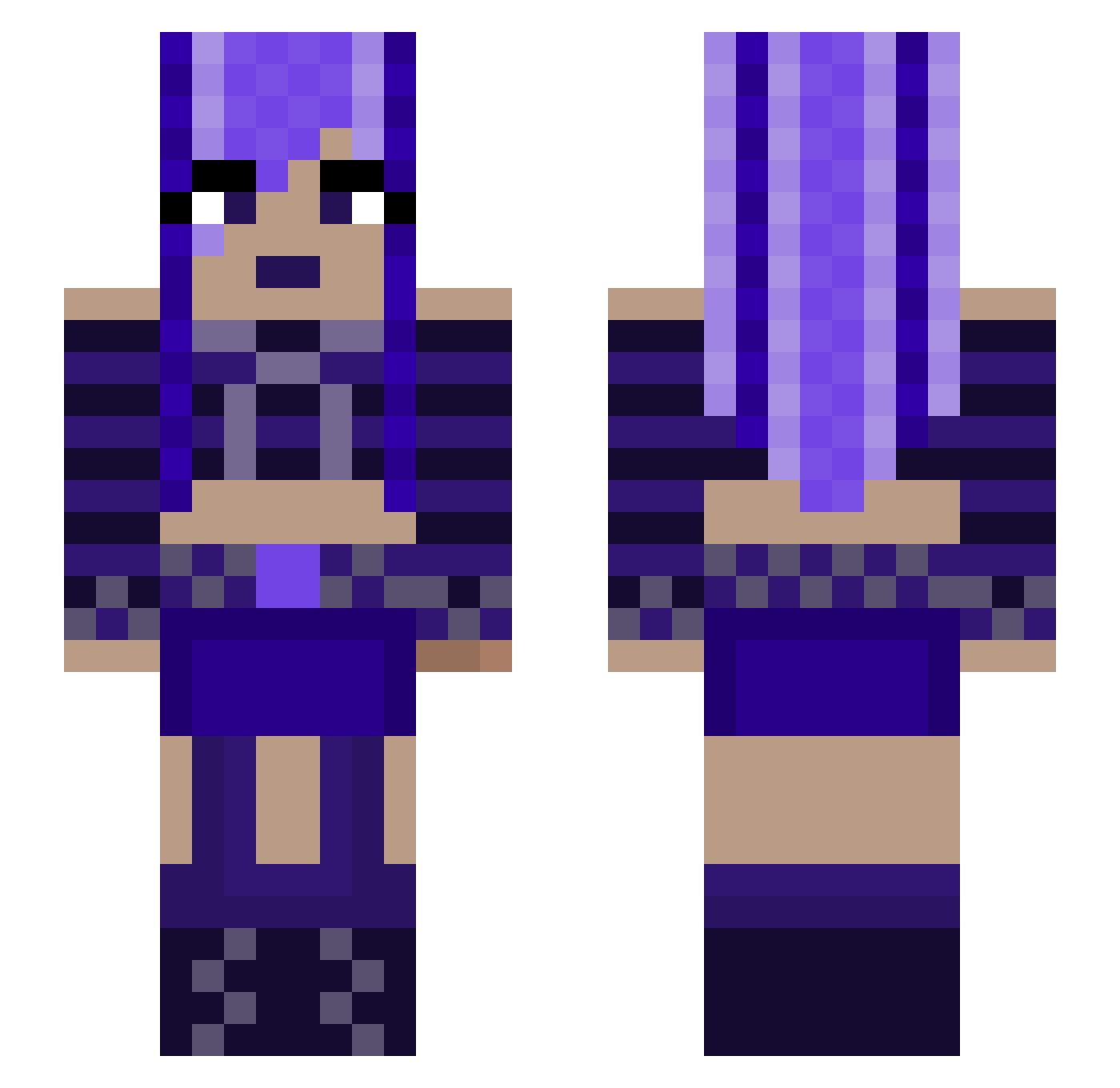 ddietz Minecraft skin, front and back view
