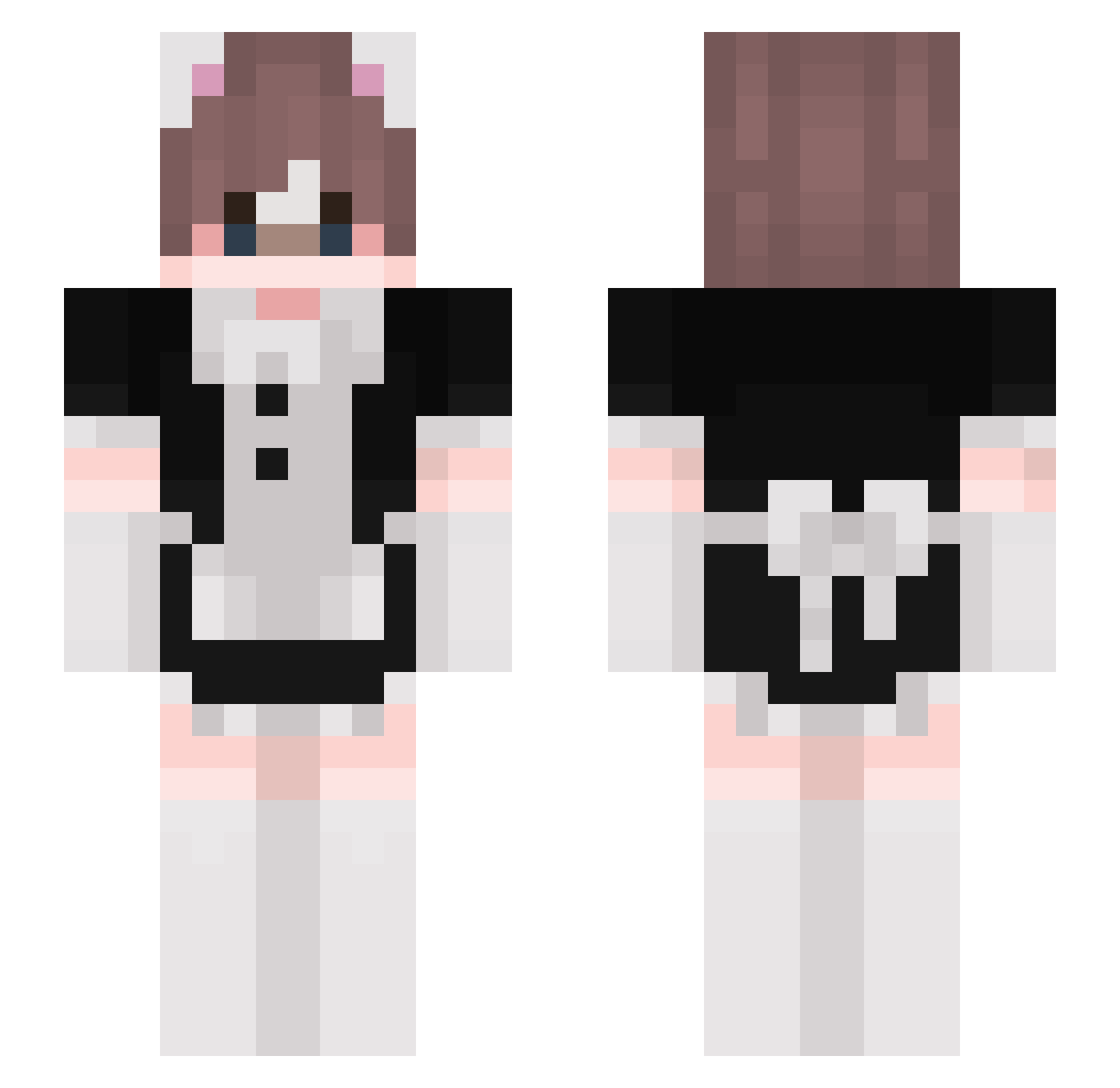 KYST33 Minecraft skin, front and back view
