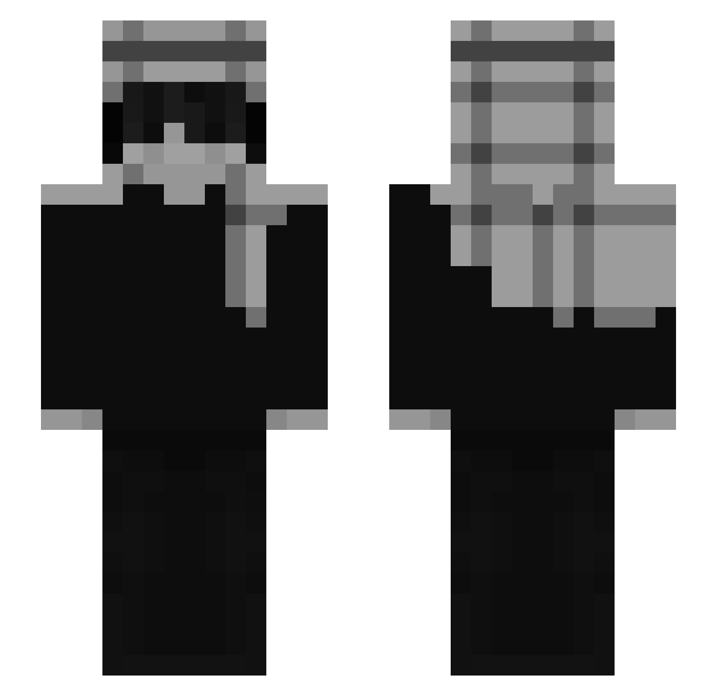 NISSE3811 Minecraft skin, front and back view