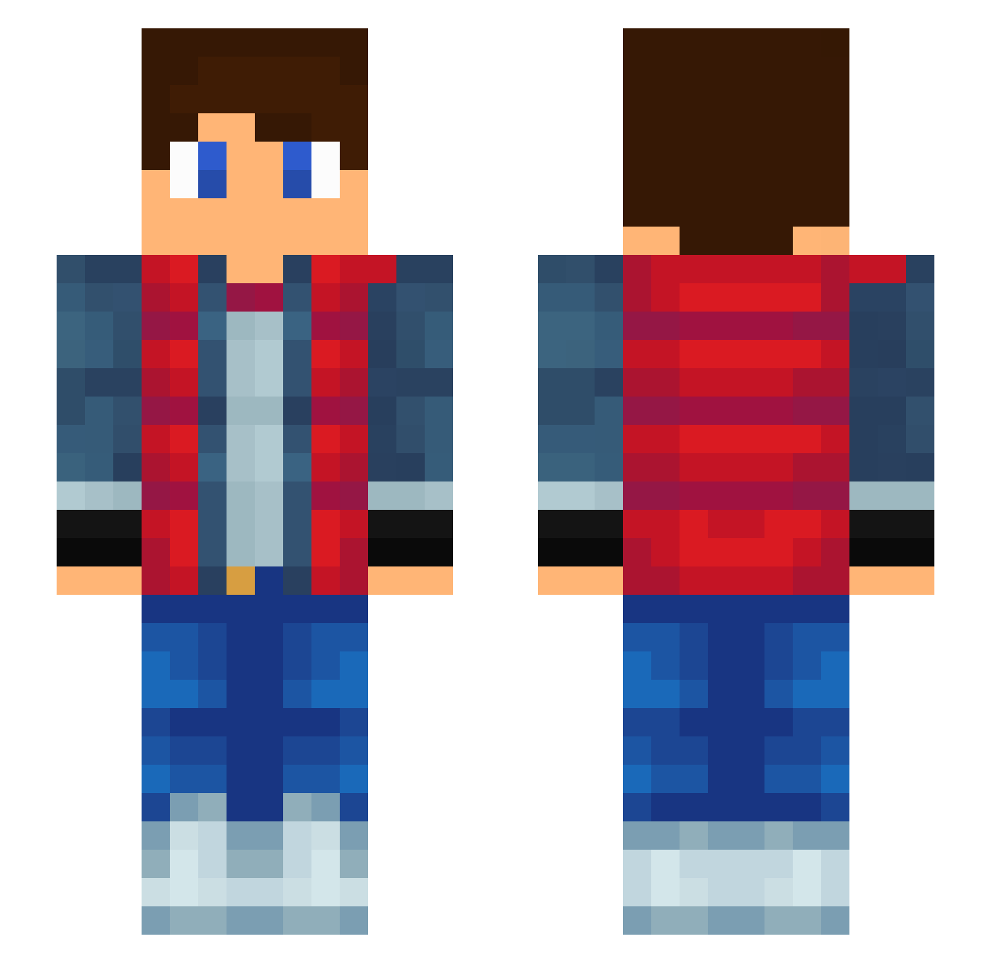 GabrielMcfly_ Minecraft skin, front and back view