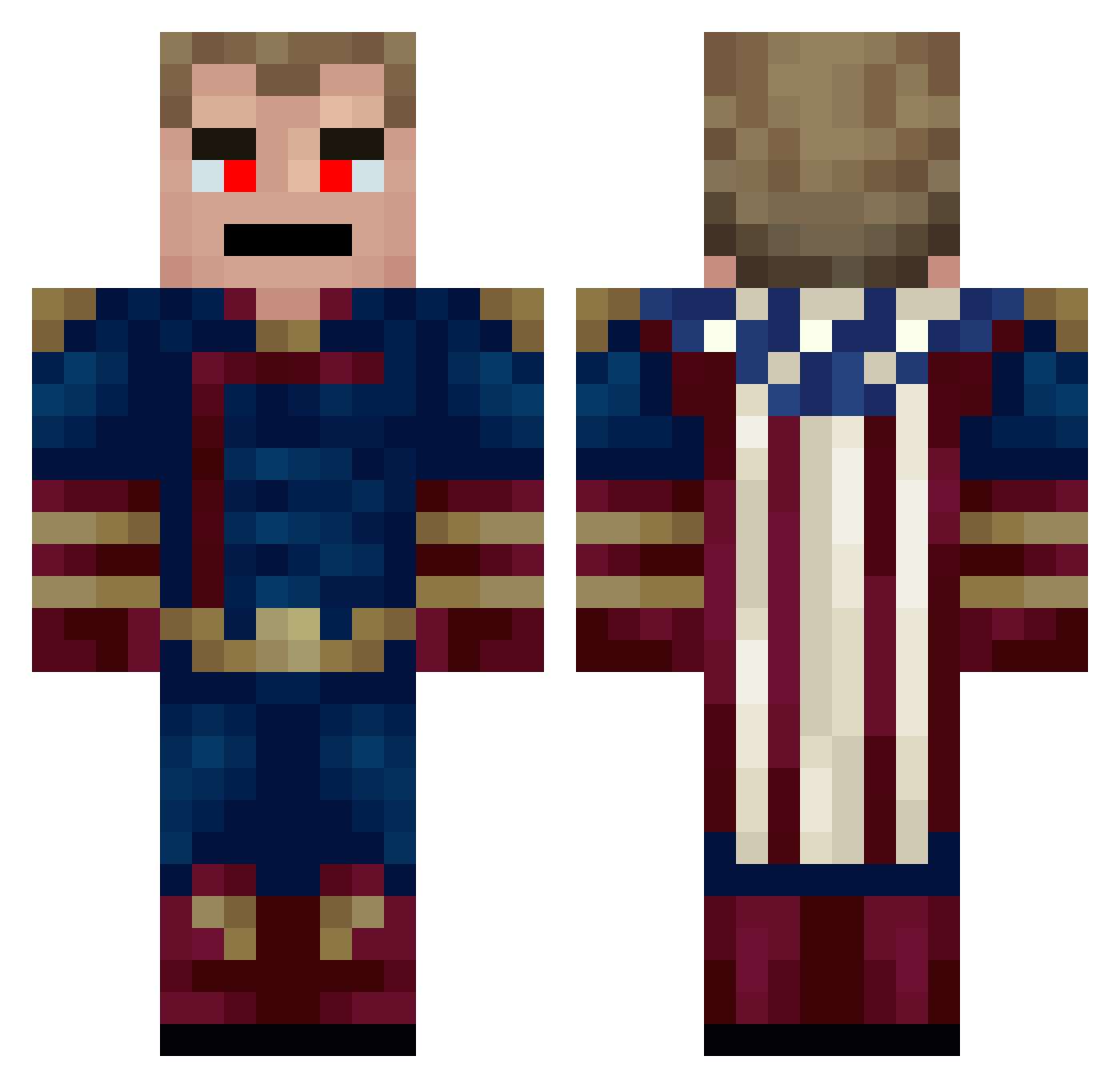 VergiMEEN Minecraft skin, front and back view