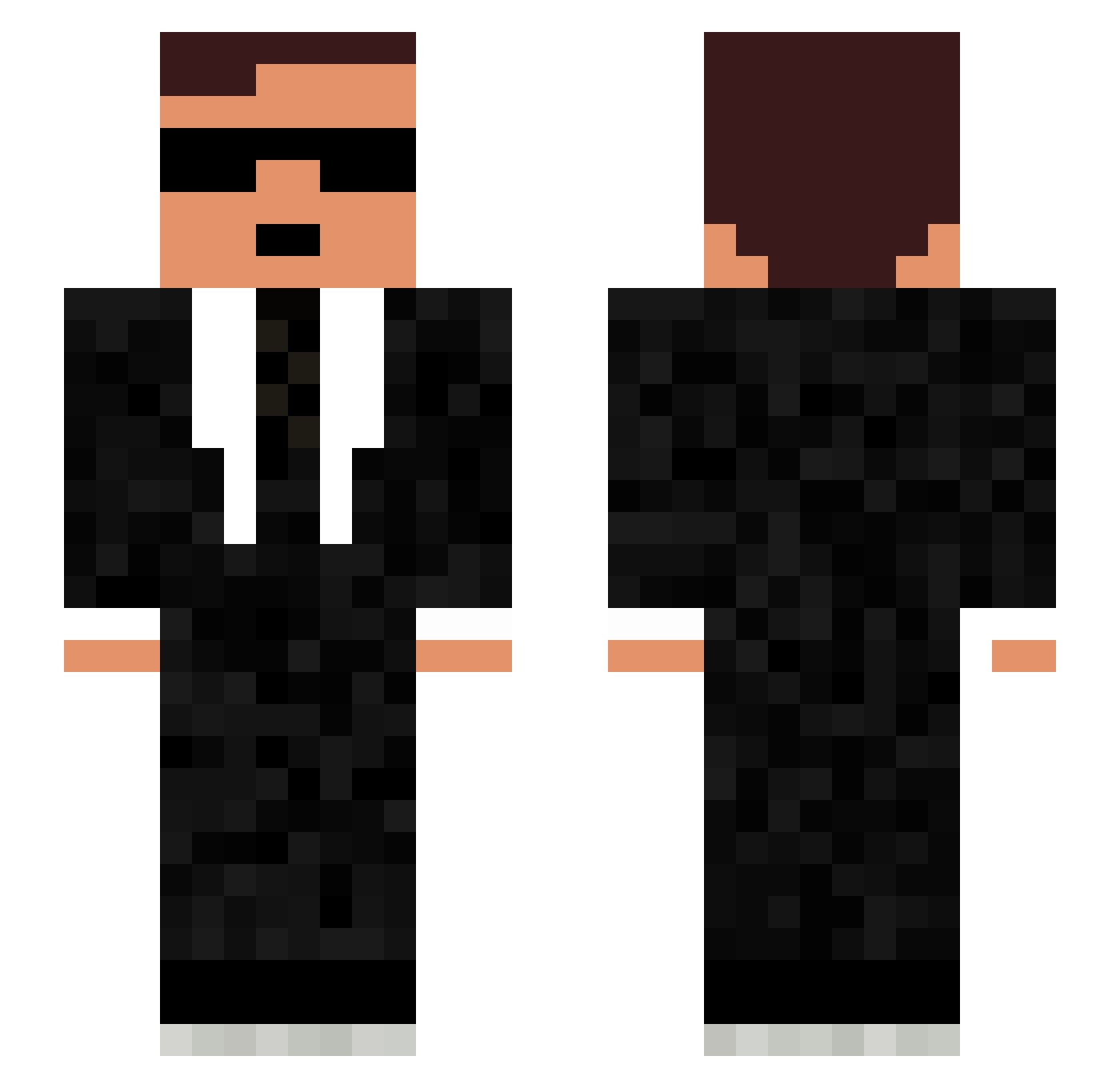 Pare06 Minecraft skin, front and back view
