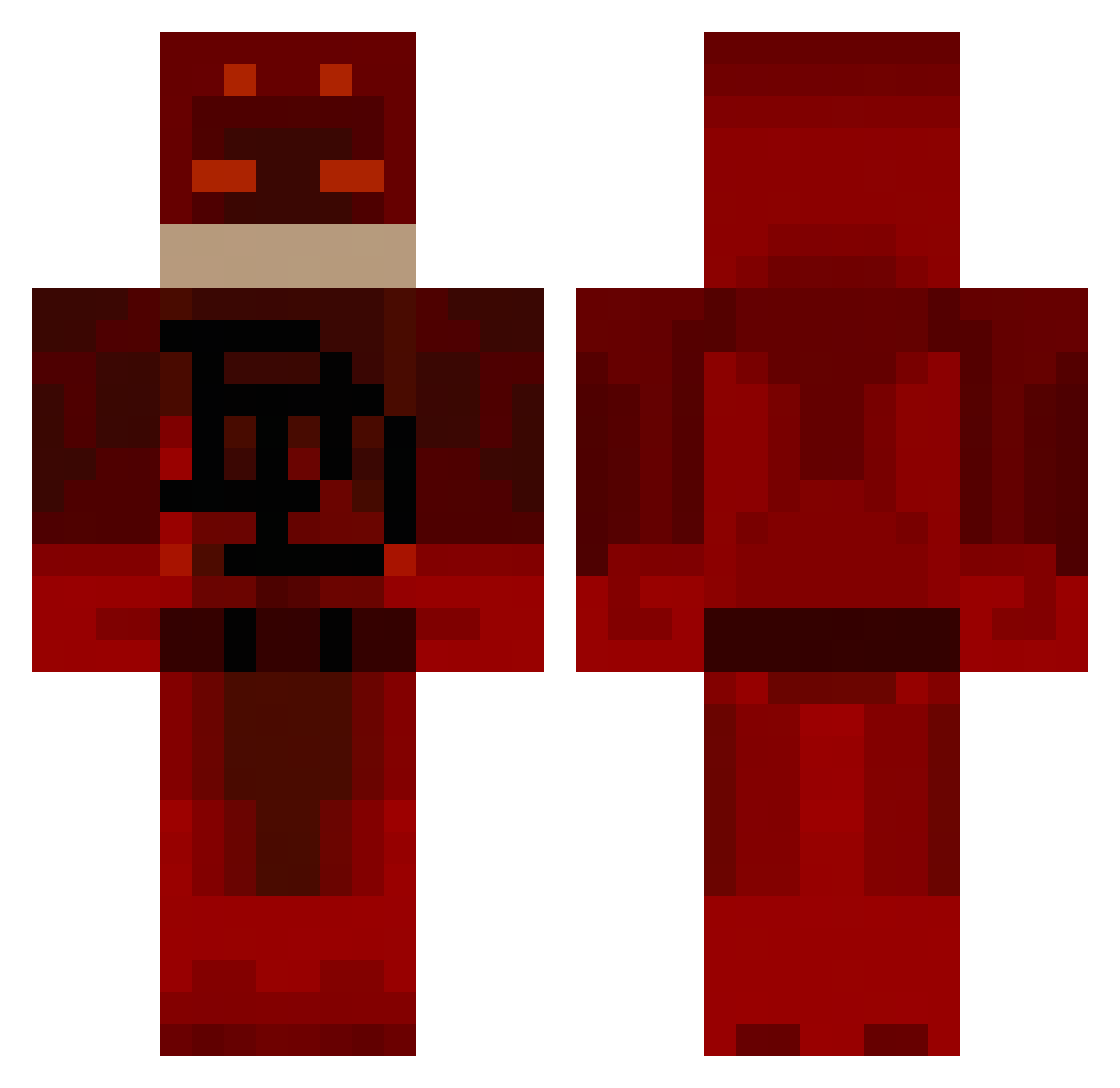 Terwix27 Minecraft skin, front and back view
