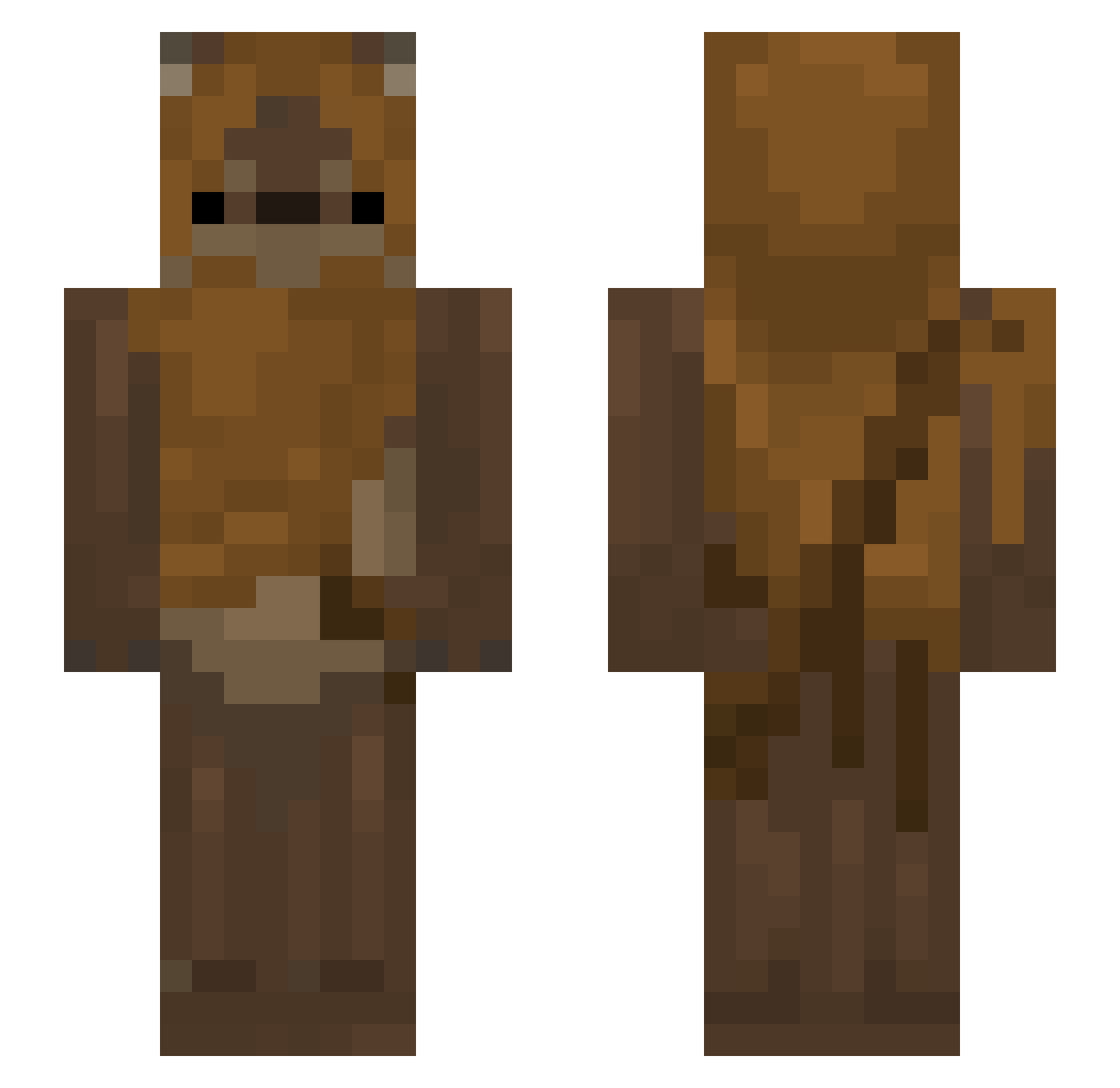 SpicyPorg Minecraft skin, front and back view