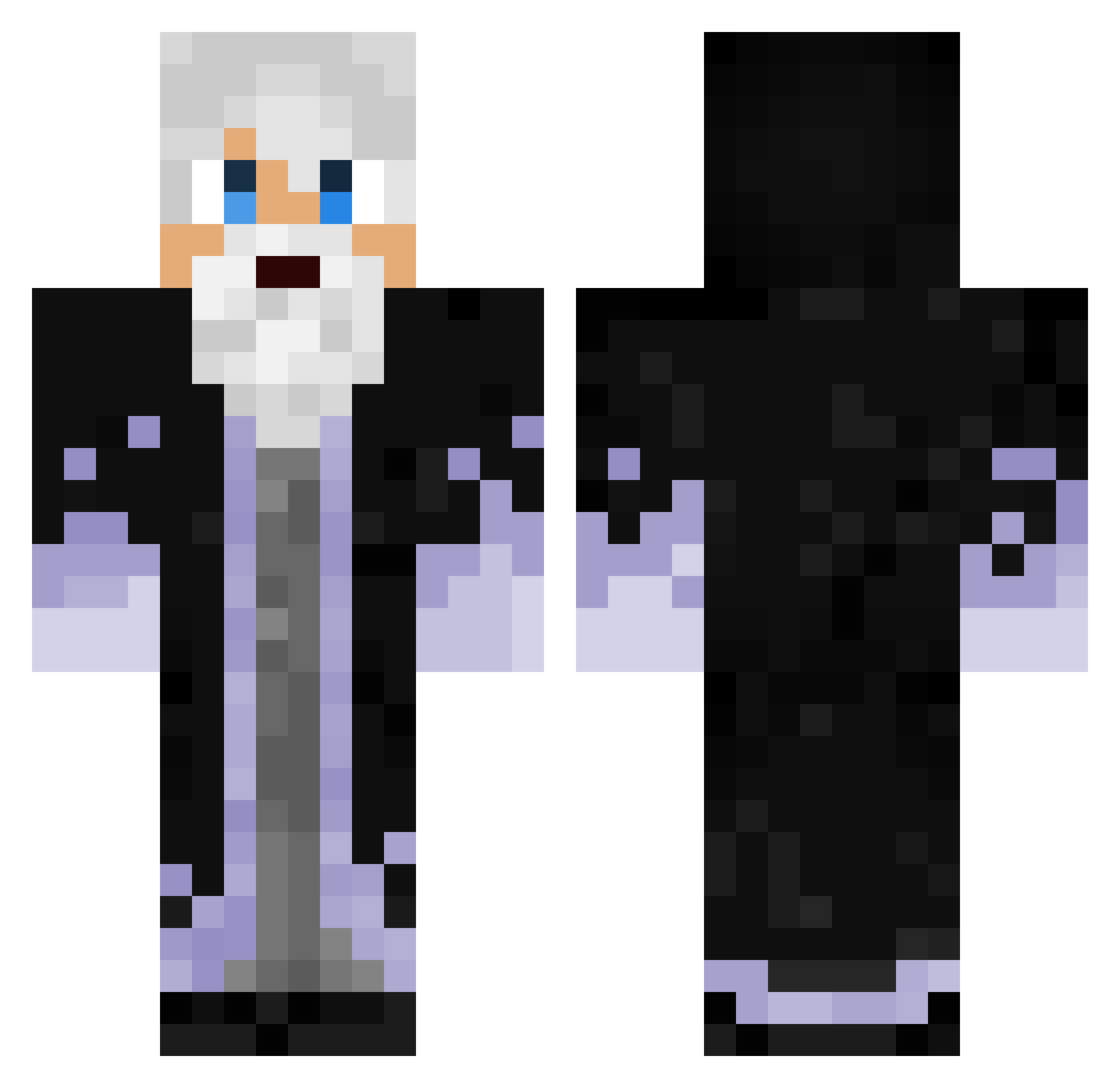 AleksiHu Minecraft skin, front and back view