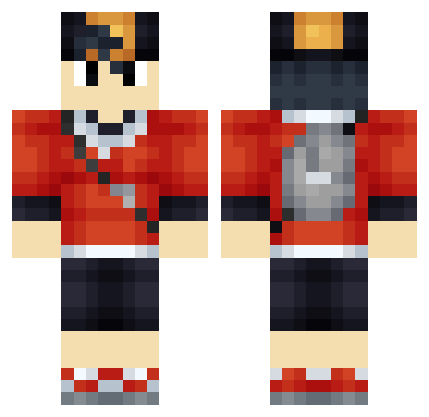 1Clou Minecraft skin, front and back view