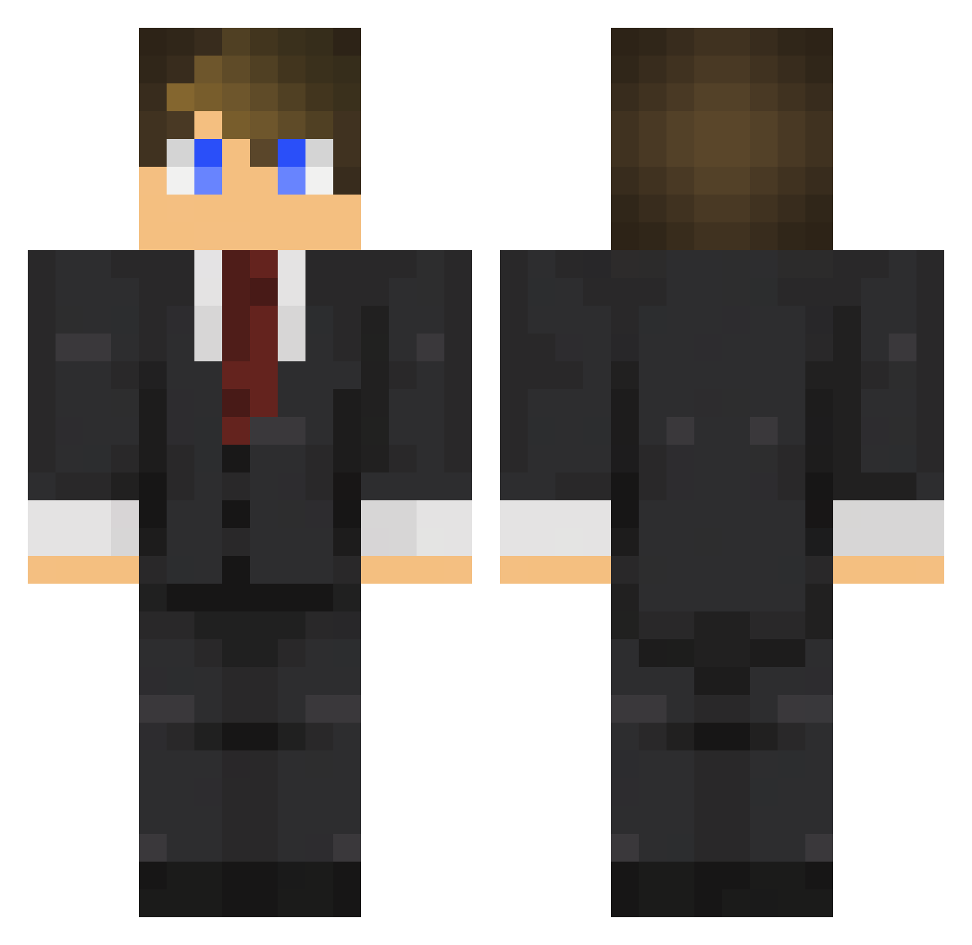 odzz Minecraft skin, front and back view