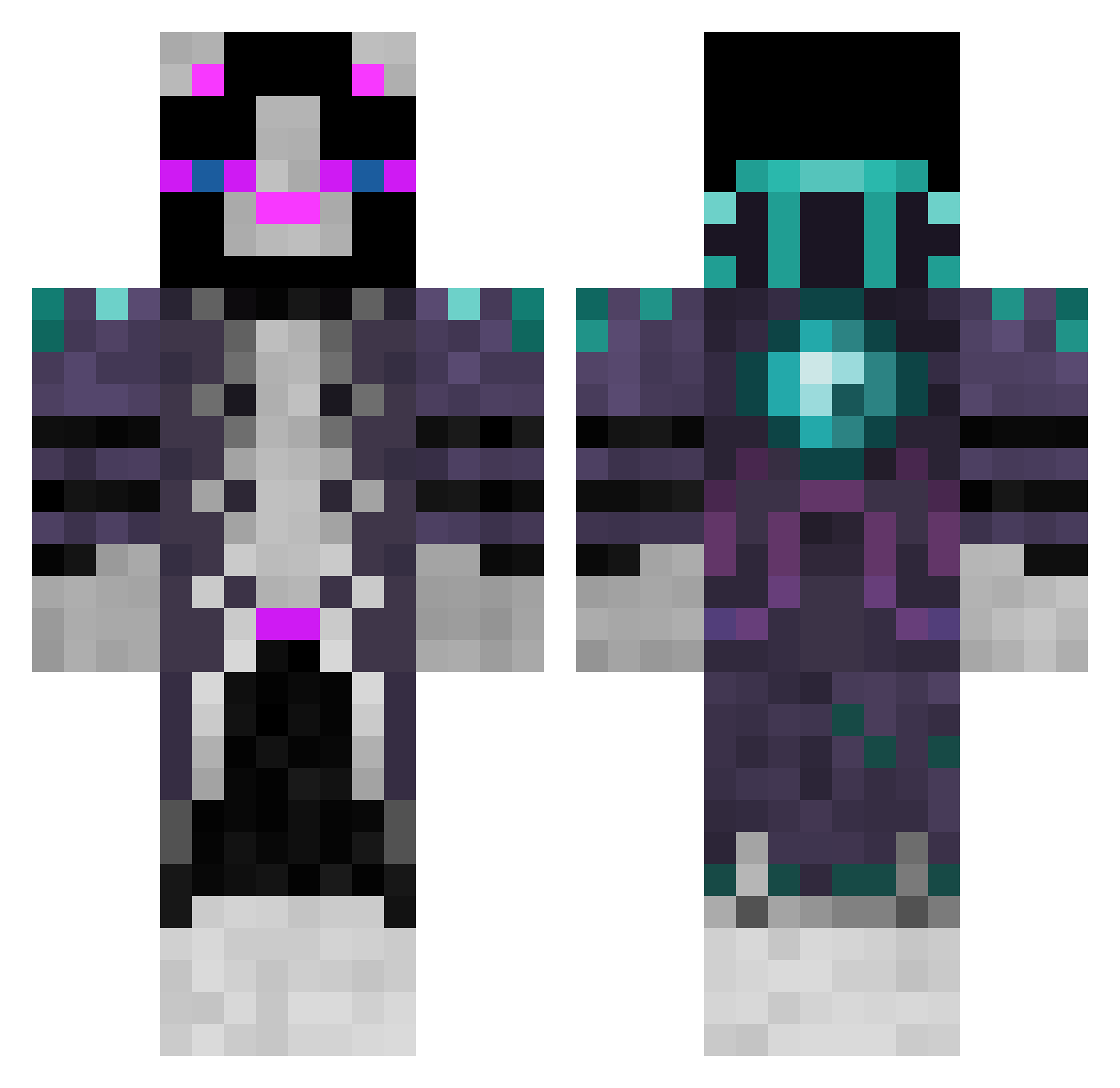 ByUriii Minecraft skin, front and back view