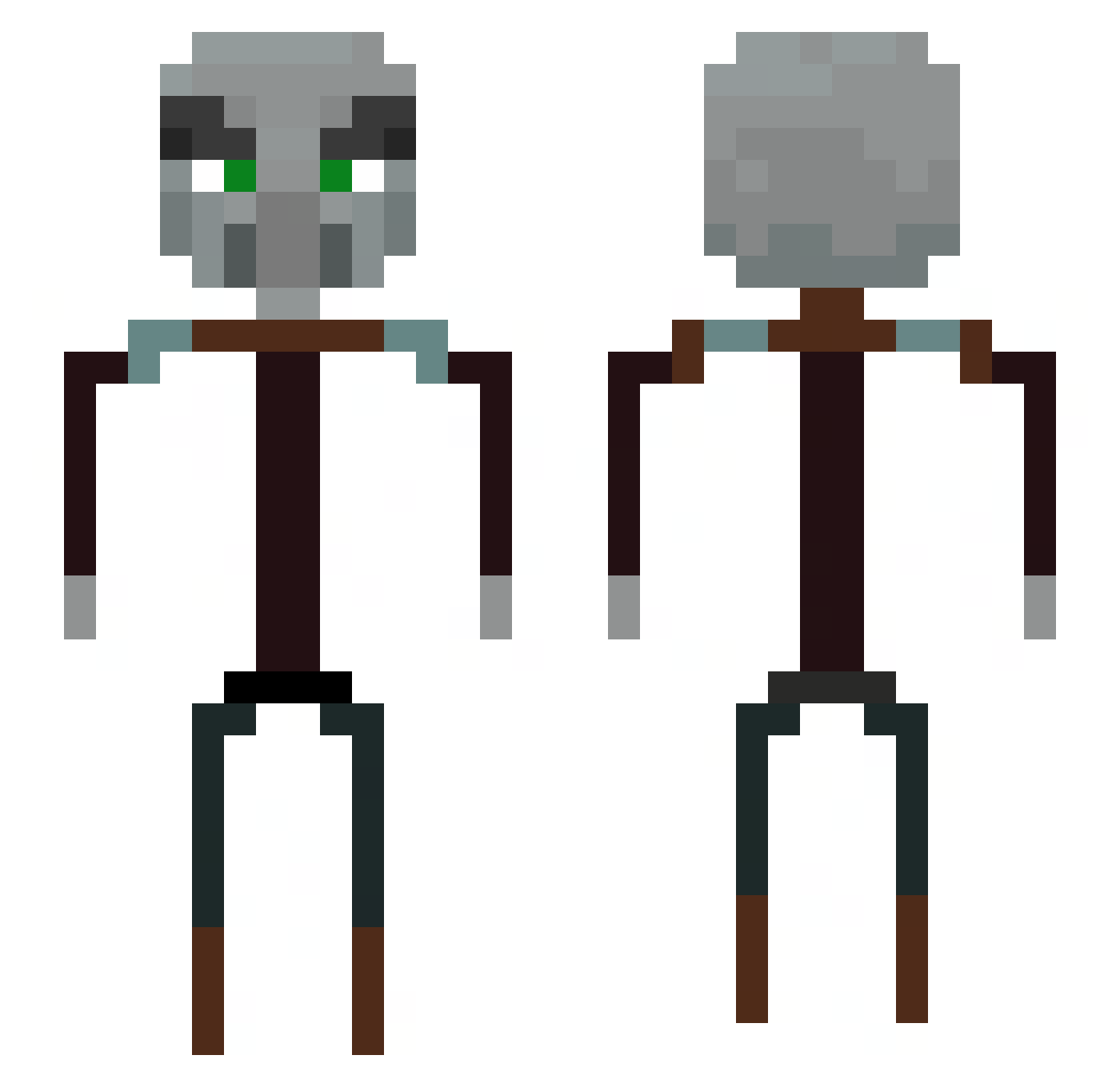 fabu191 Minecraft skin, front and back view