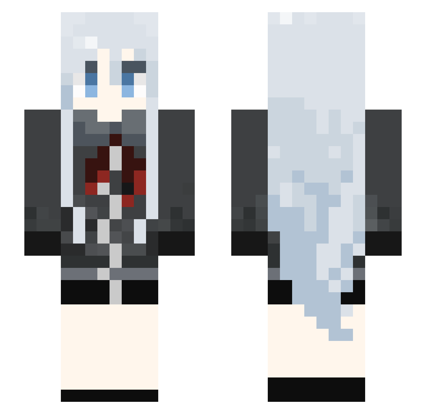 yama_grandchild Minecraft skin, front and back view