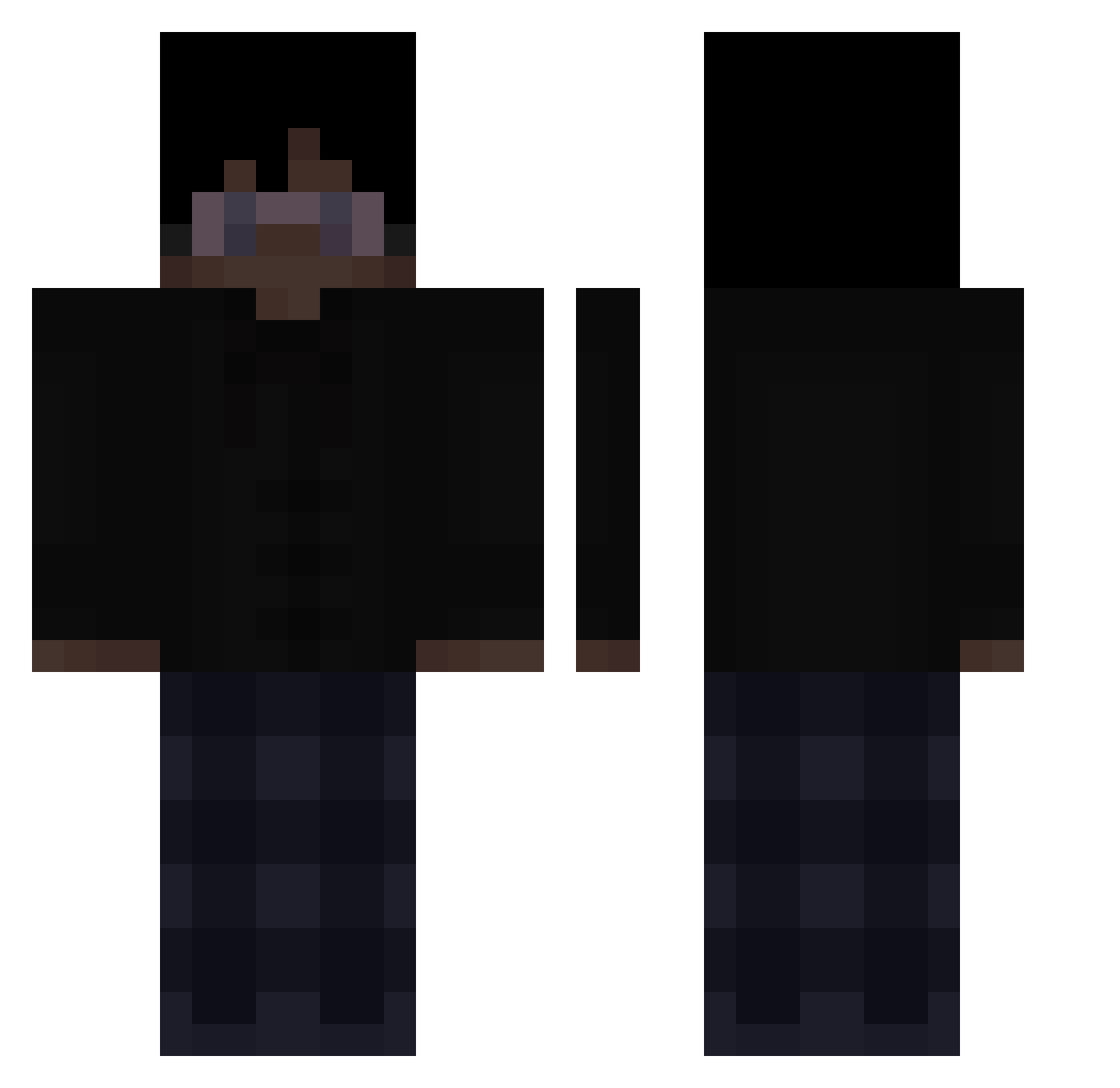 SU0LZ Minecraft skin, front and back view