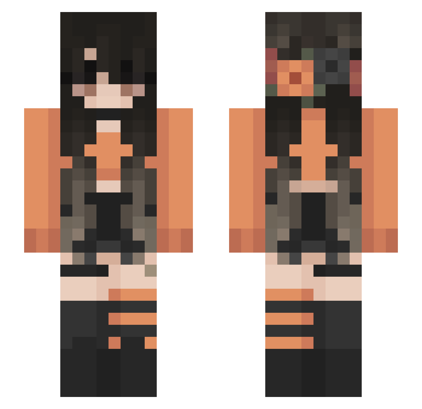 TheAnnabelle91 Minecraft skin, front and back view