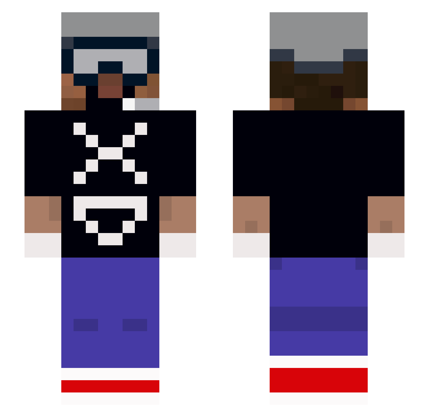 josegamer103710 Minecraft skin, front and back view