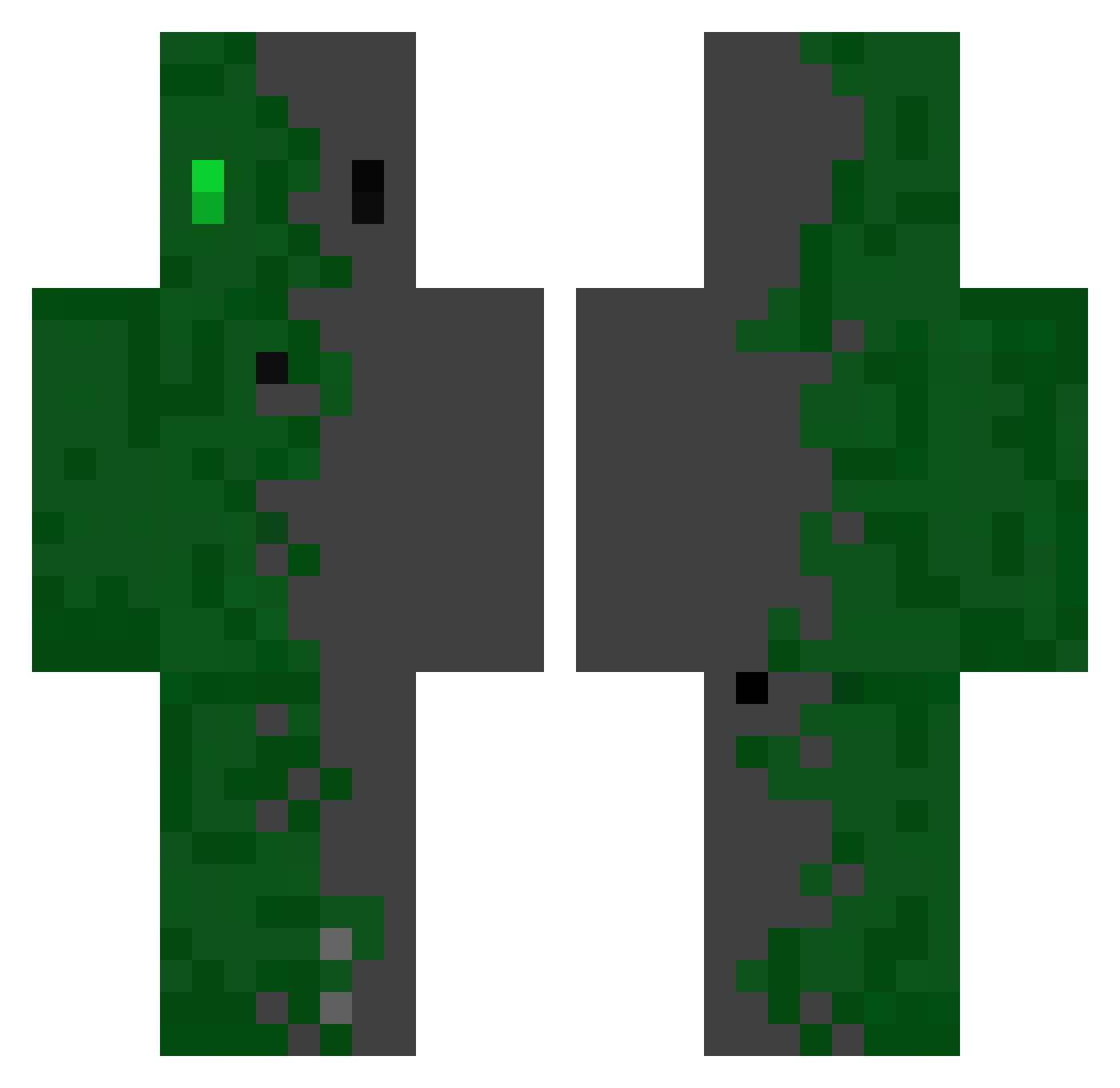 Cyteox Minecraft skin, front and back view