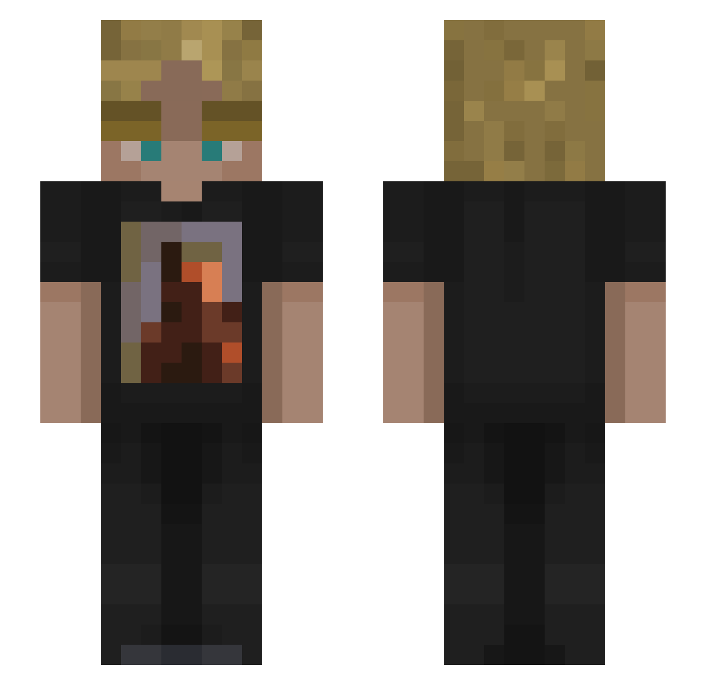babrzynski Minecraft skin, front and back view