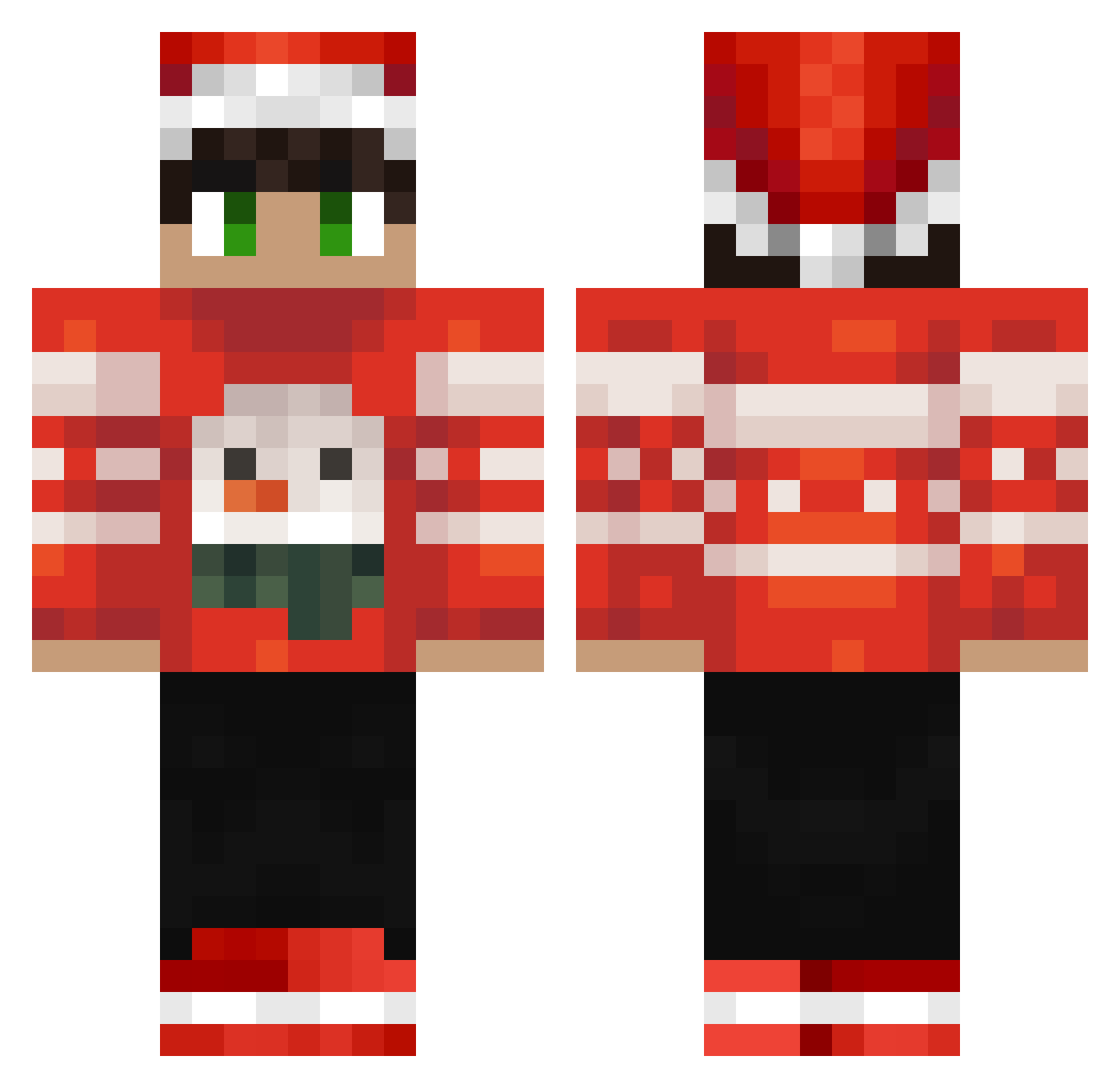 ReValuate Minecraft skin, front and back view