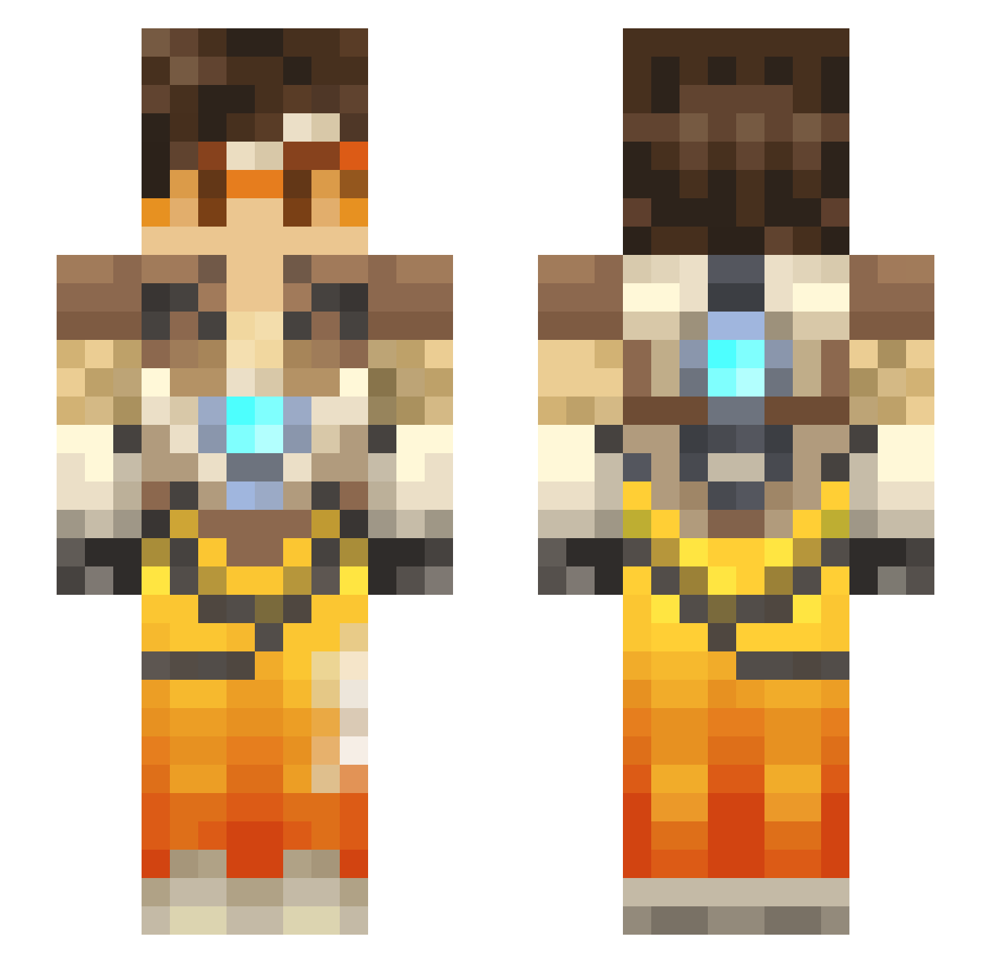 Vinuka_ Minecraft skin, front and back view