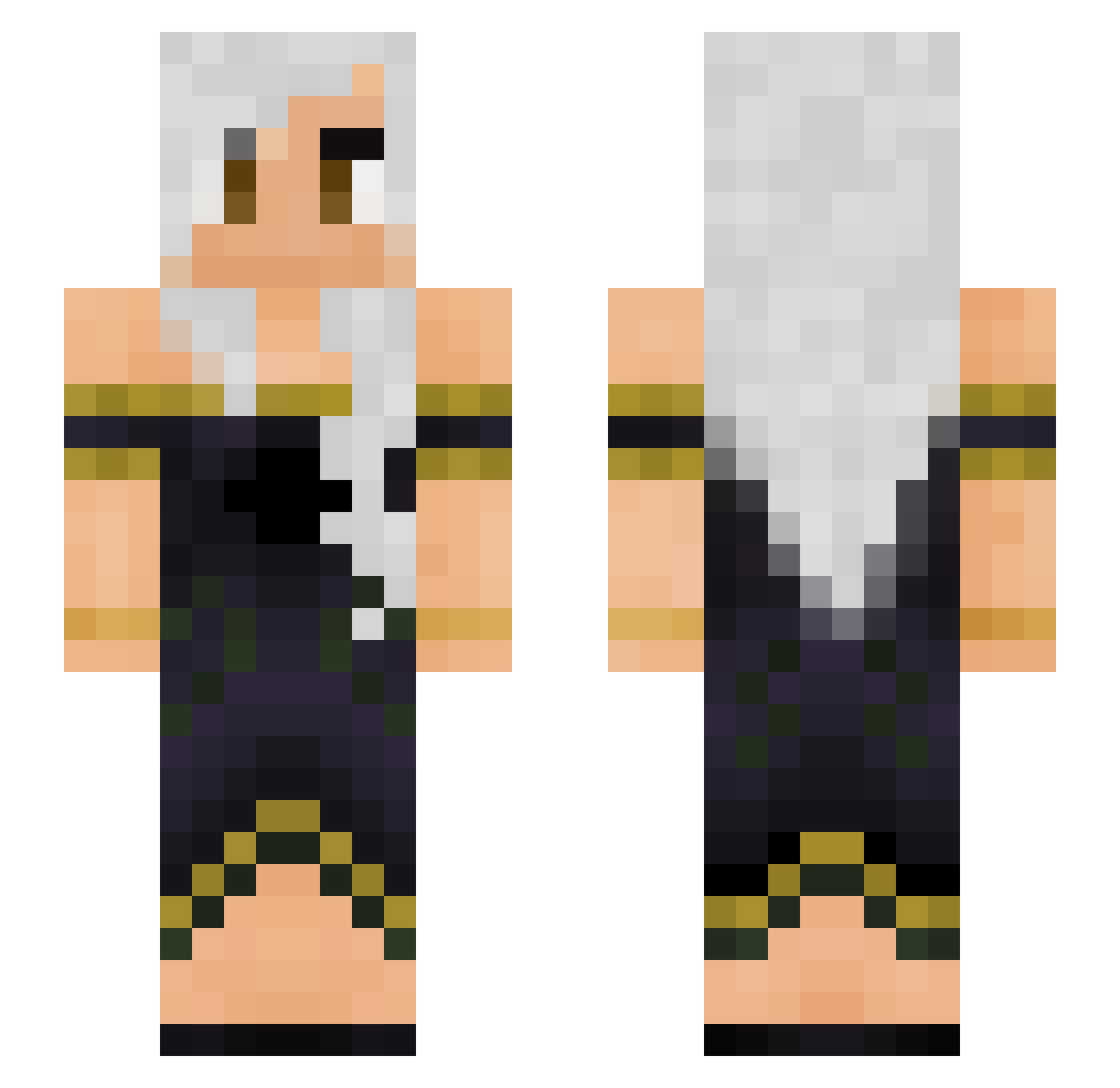kenny2892 Minecraft skin, front and back view