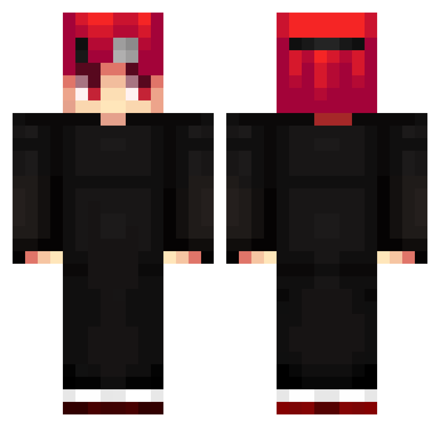 Religieux Minecraft skin, front and back view