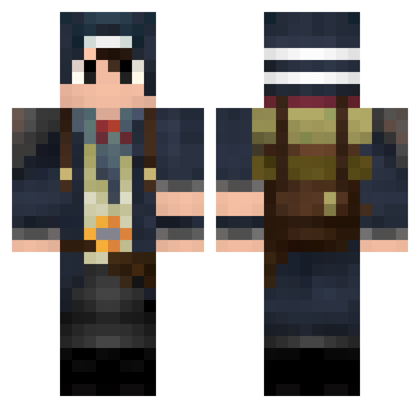 Kendolln Minecraft skin, front and back view