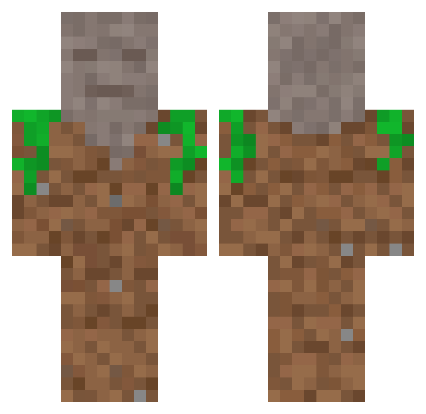 S_YXM Minecraft skin, front and back view