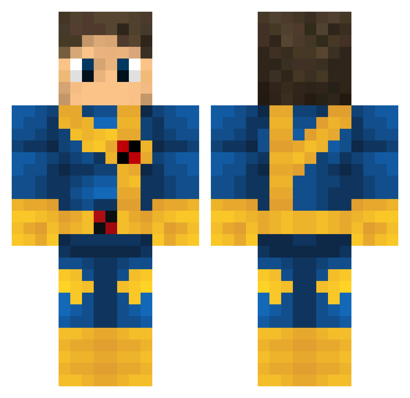 Szczepan443 Minecraft skin, front and back view