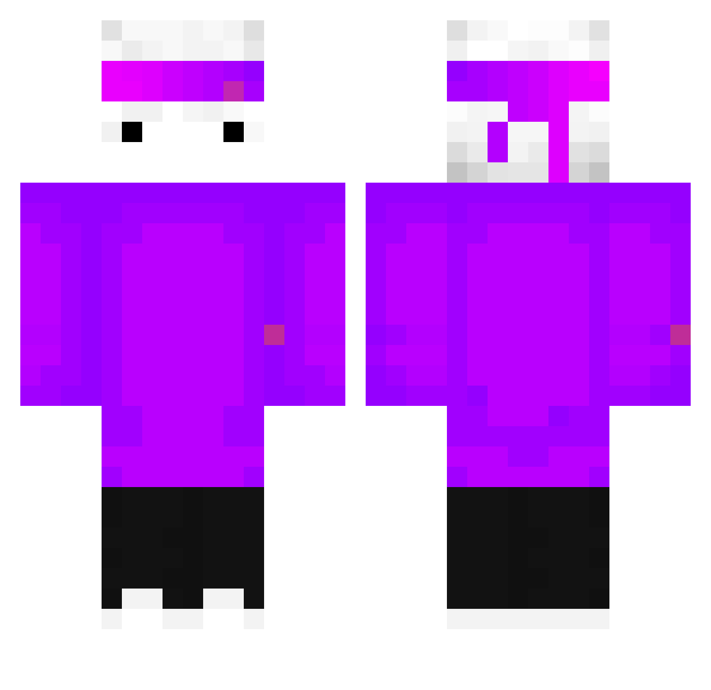 TheRaudStarZz Minecraft skin, front and back view