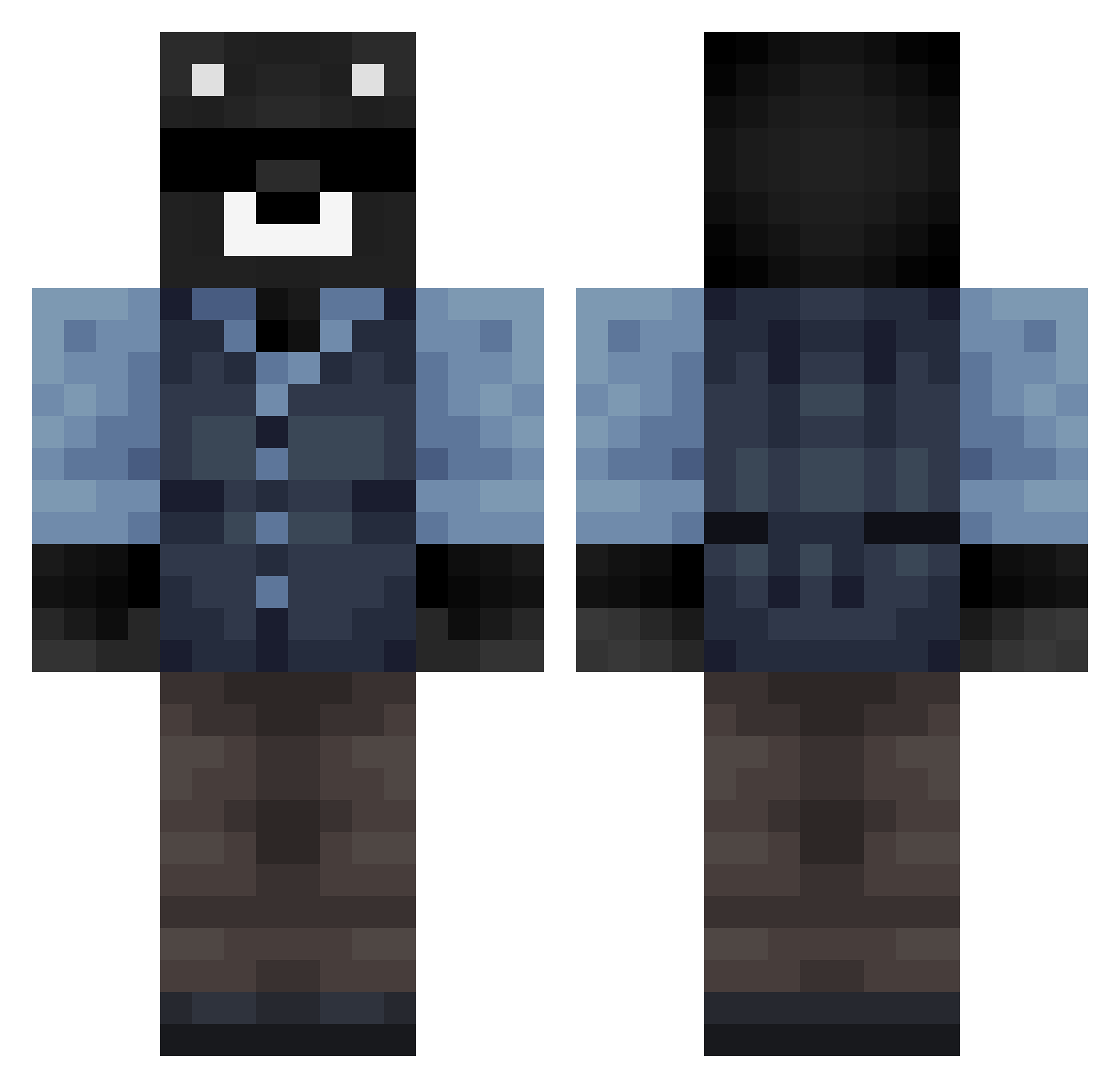 erenprince Minecraft skin, front and back view