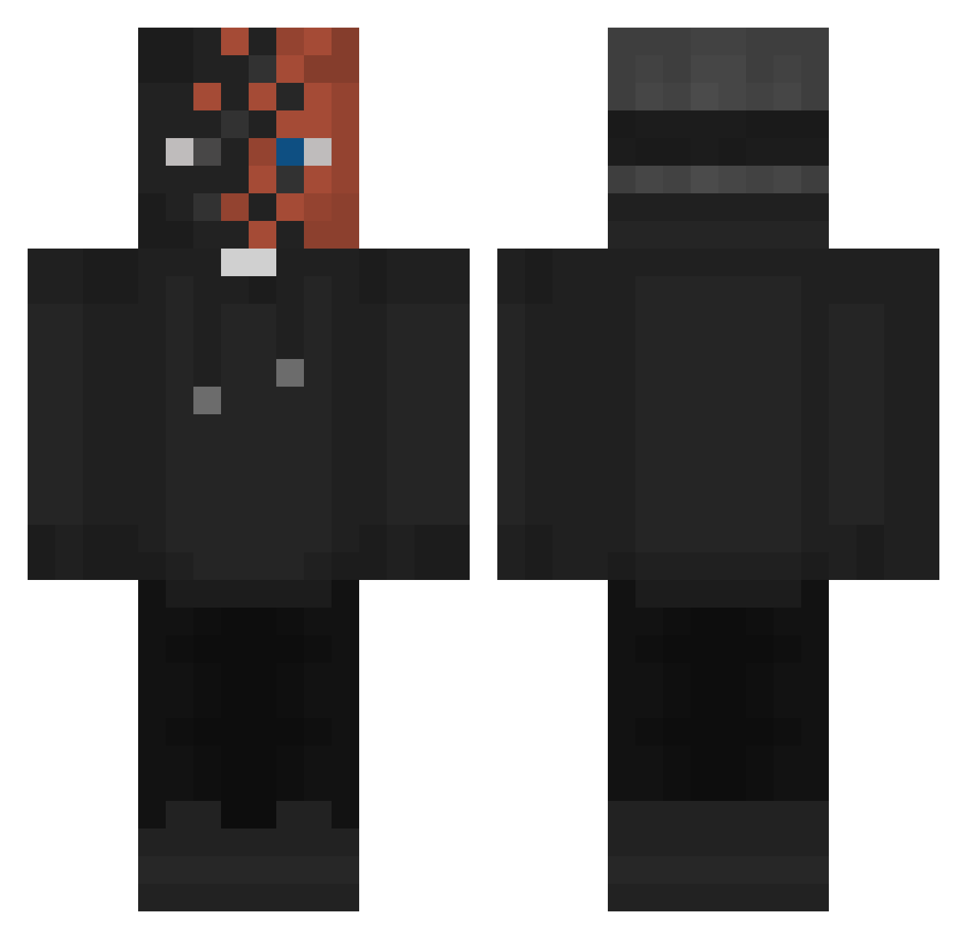 Tayfoen Minecraft skin, front and back view