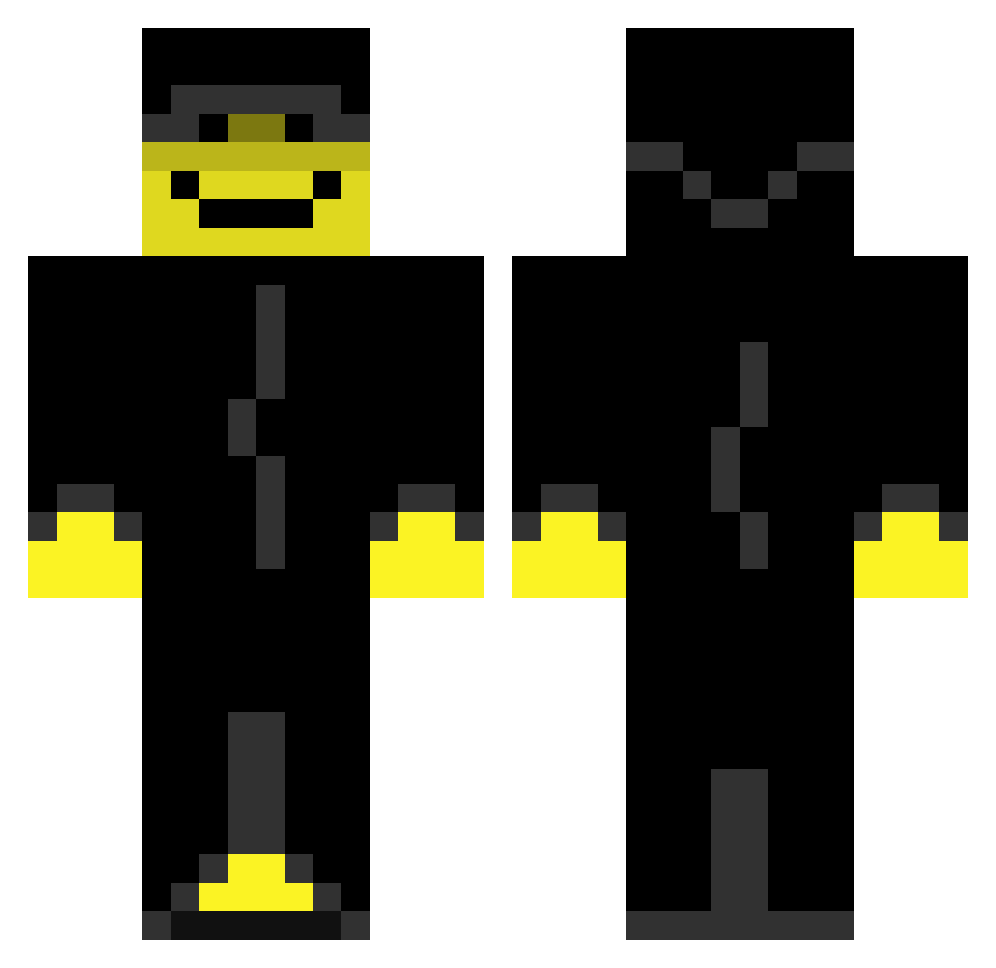 ntwitch Minecraft skin, front and back view