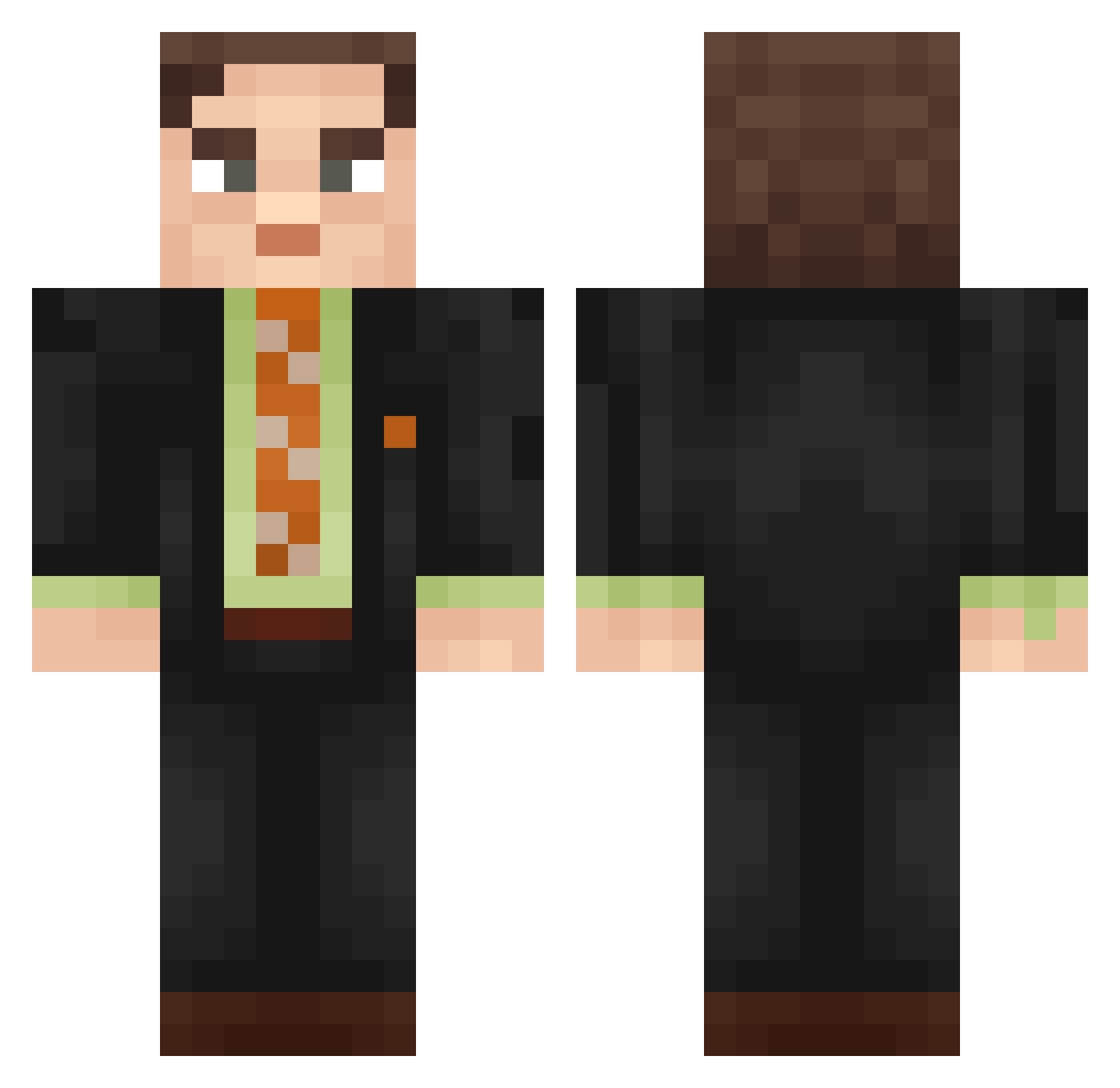 Pat3ri Minecraft skin, front and back view