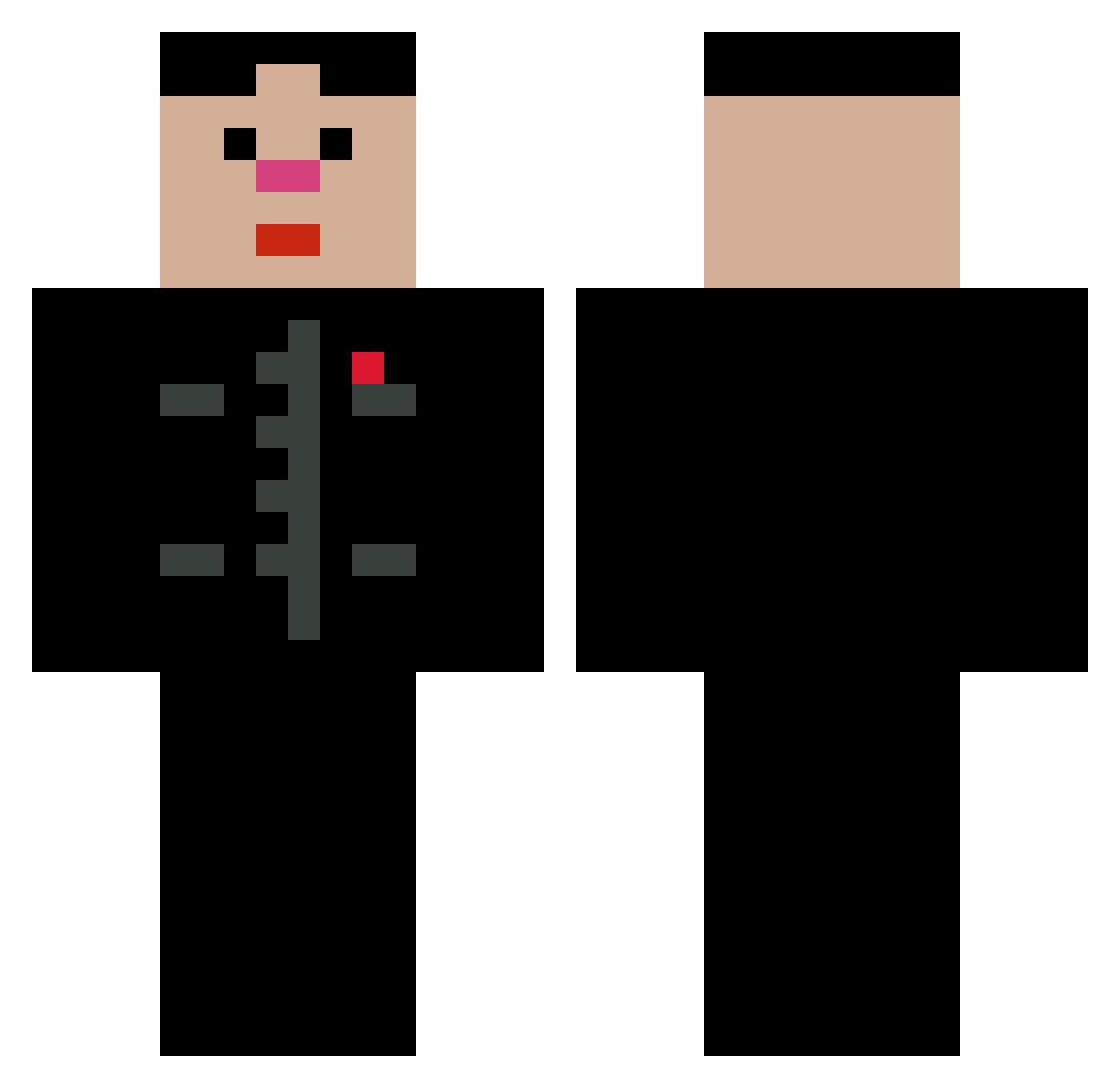 RobsPeen Minecraft skin, front and back view