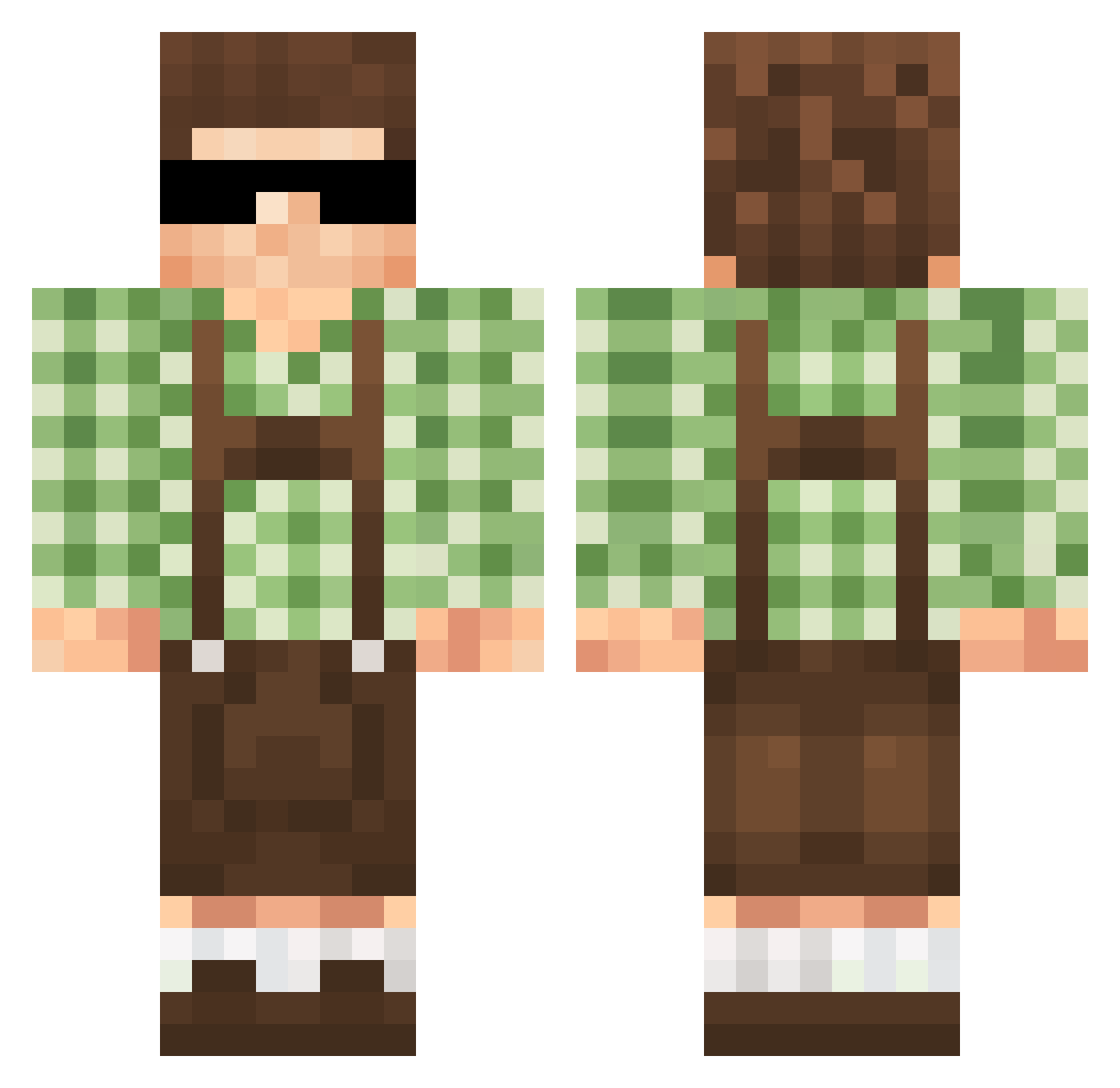 Turtle_MonTi Minecraft skin, front and back view