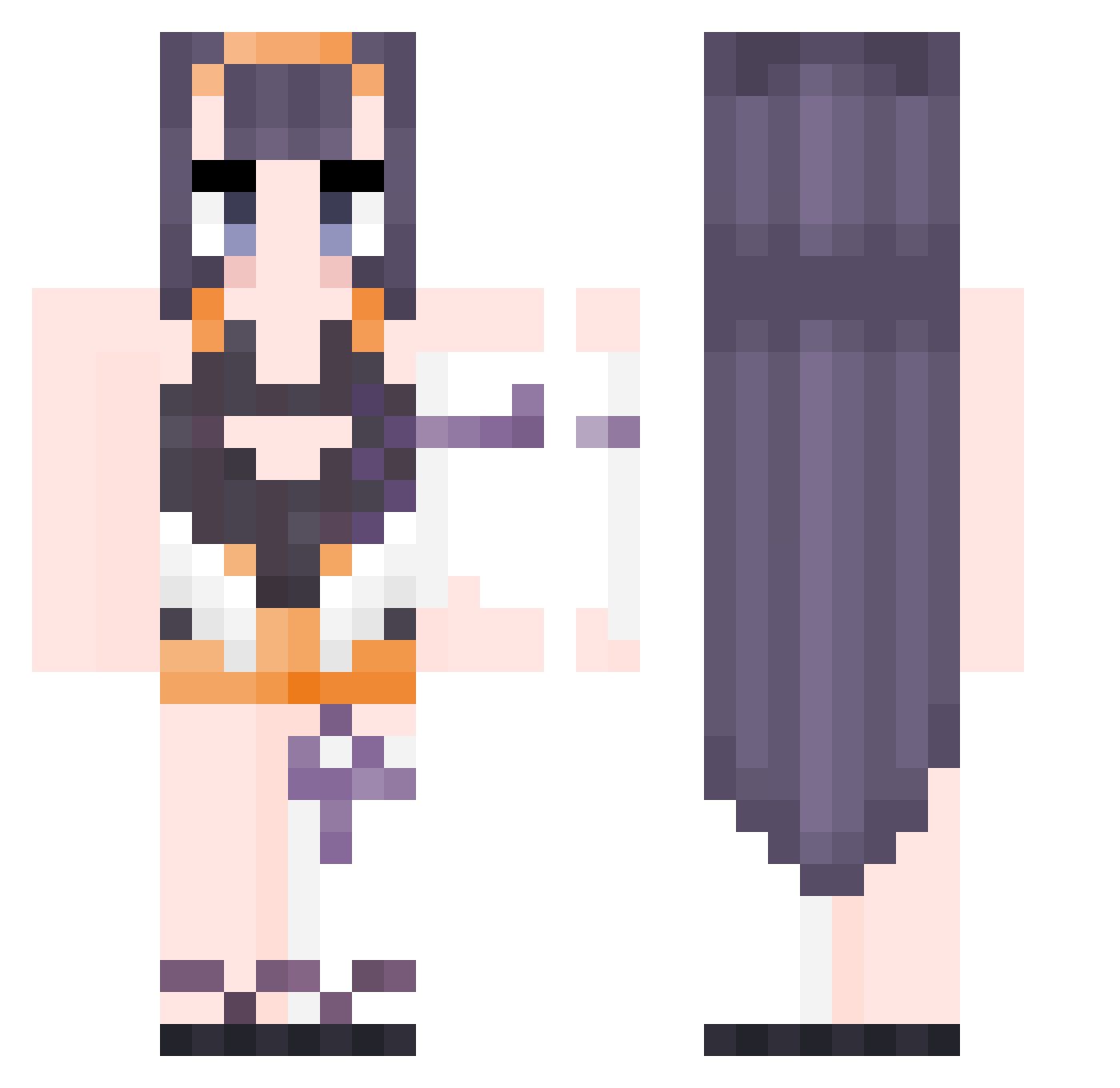 SaladinSane Minecraft skin, front and back view