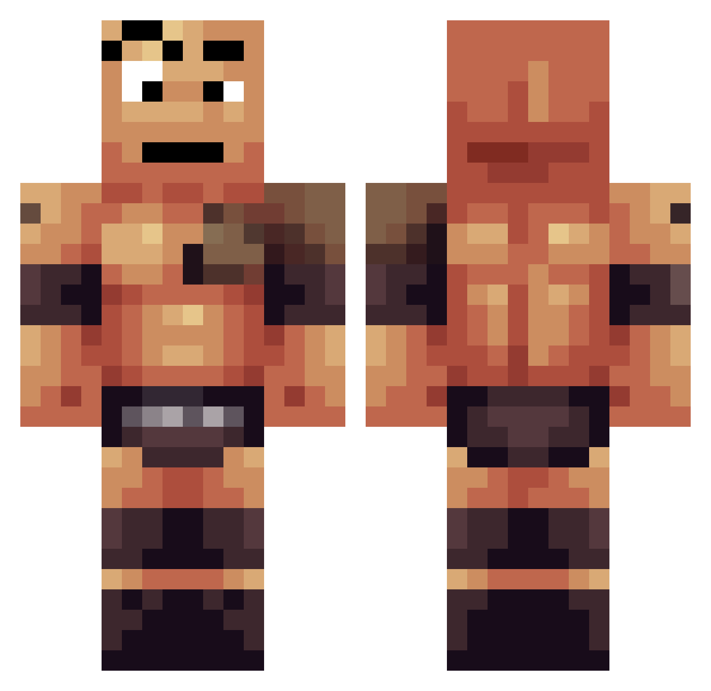 AtlusTitanshade Minecraft skin, front and back view