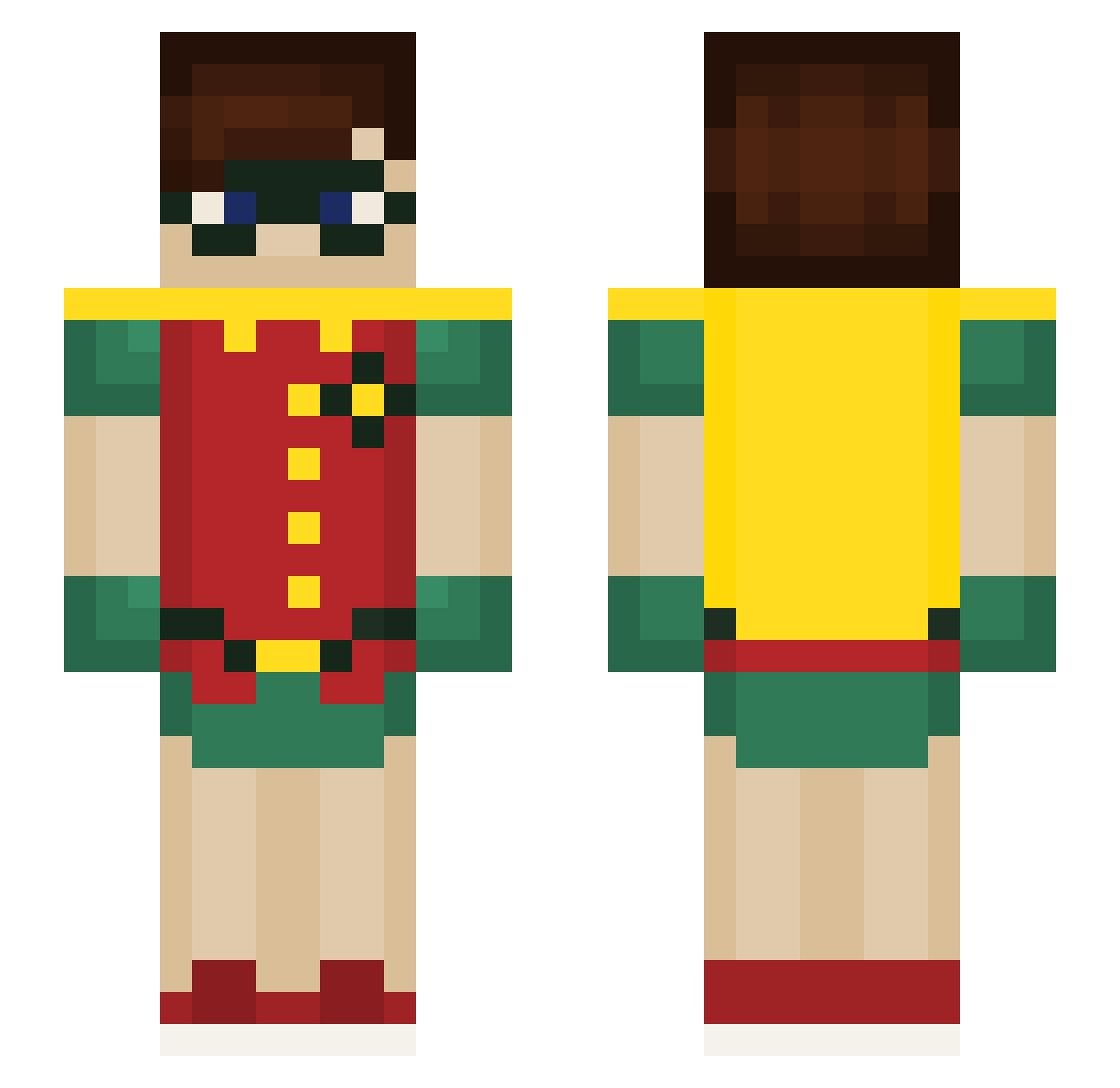 veryscaryrat Minecraft skin, front and back view