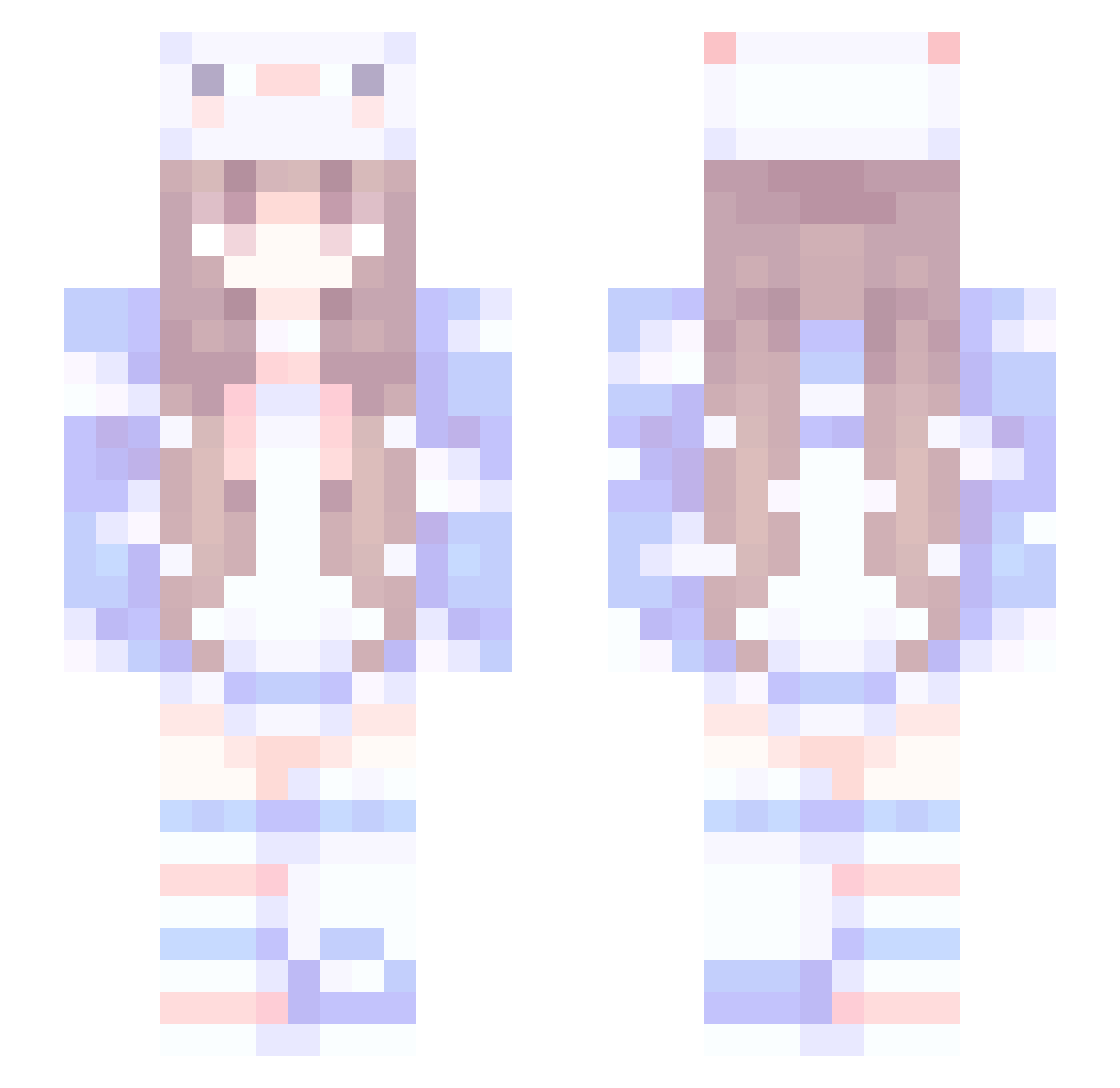 Cuent4Falsa Minecraft skin, front and back view