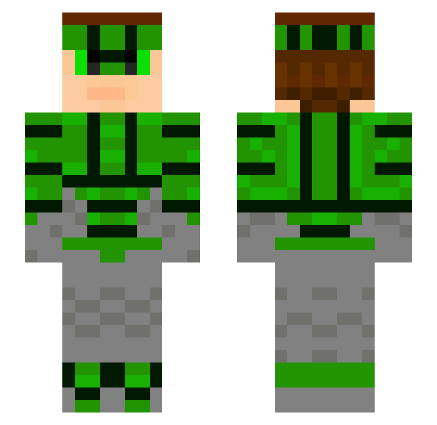 Dunamis1123 Minecraft skin, front and back view