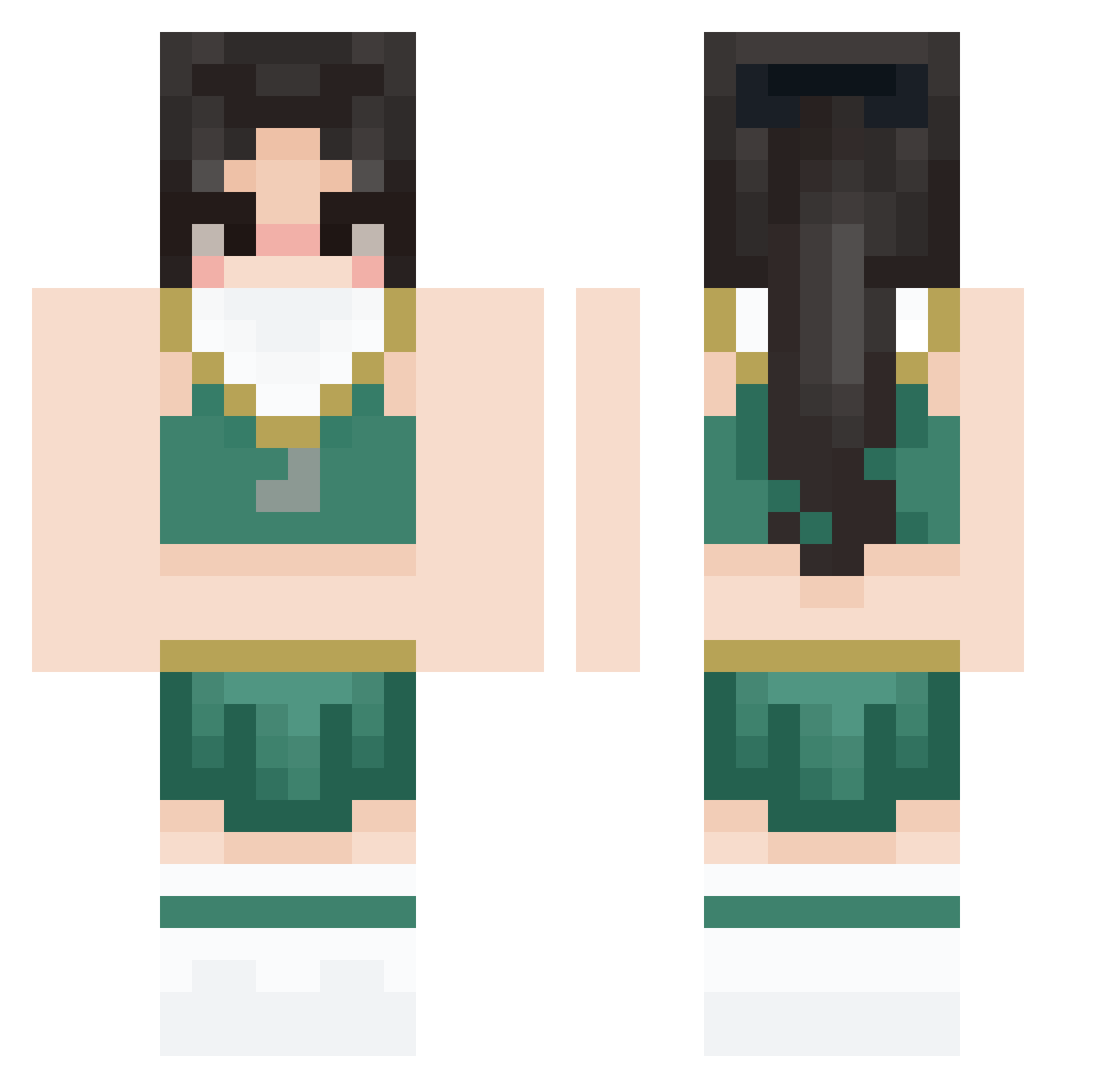 bacon1023 Minecraft skin, front and back view
