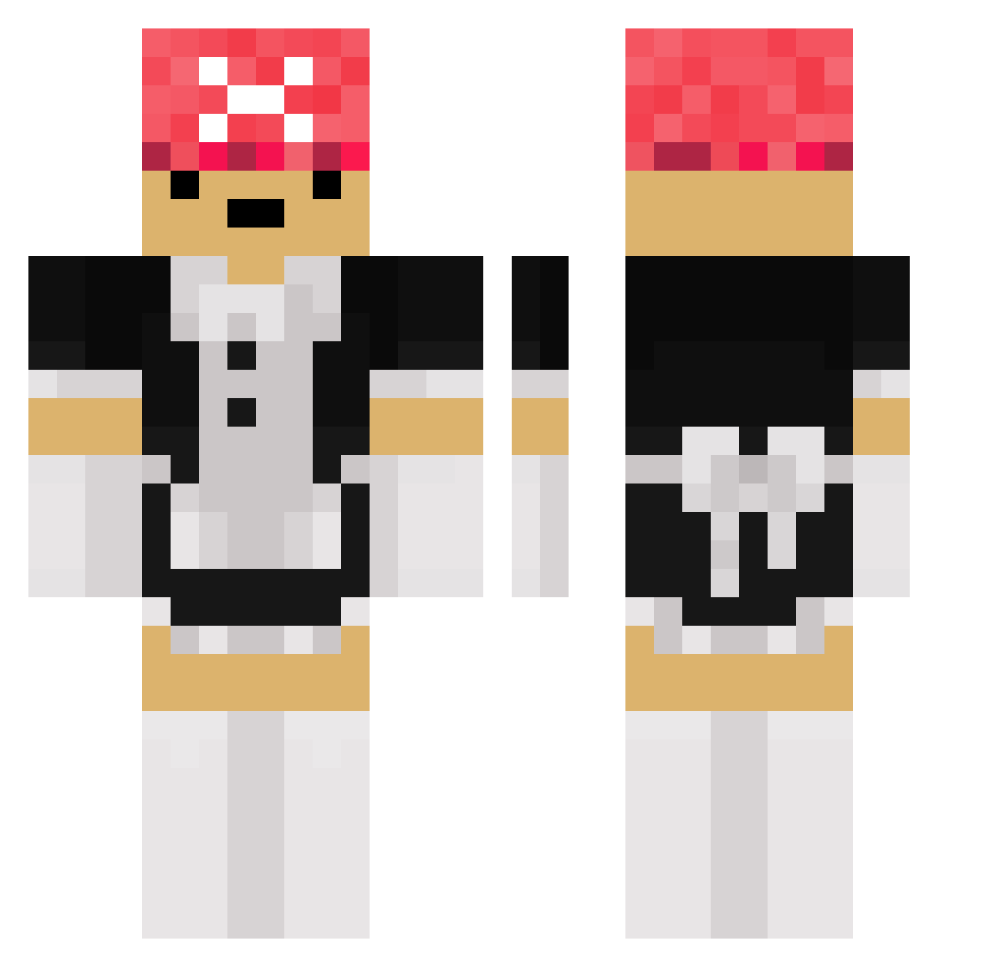 HawkIsANoo Minecraft skin, front and back view