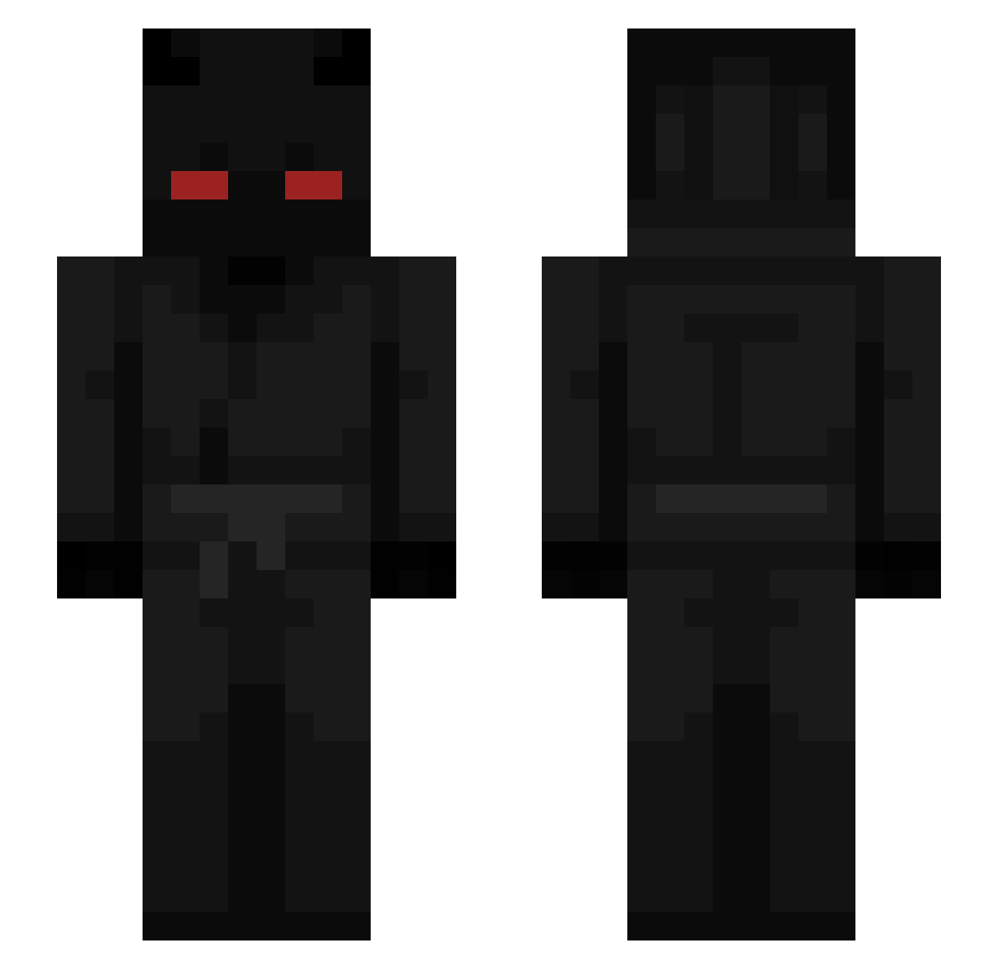 tsuyuji208 Minecraft skin, front and back view
