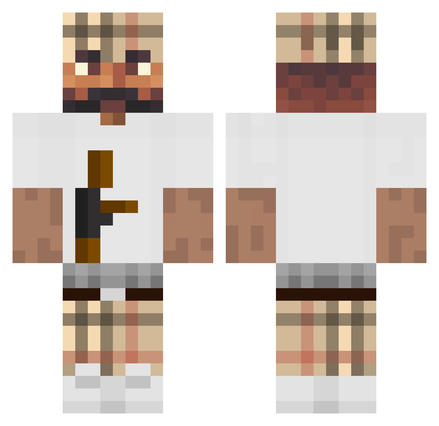 lesliediazz Minecraft skin, front and back view