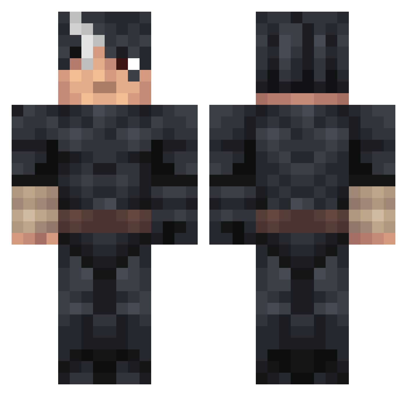 SIGMA_BALLS_ADAM Minecraft skin, front and back view